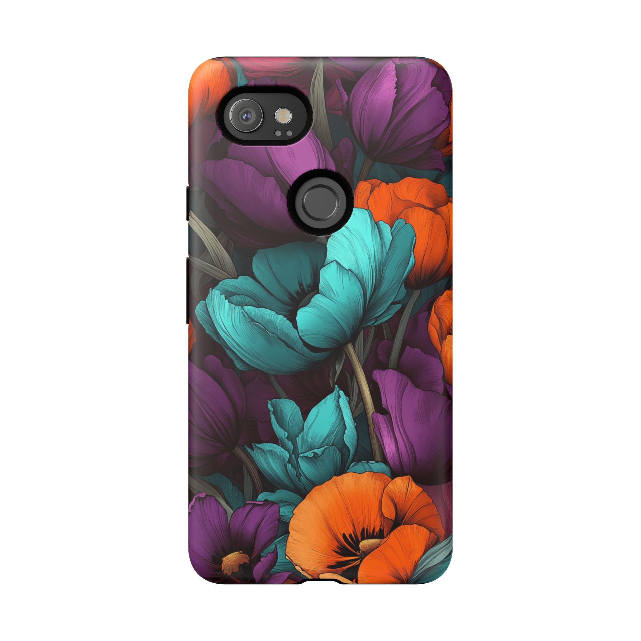 Floral Phone Case - Vibrant Flower Tough Case