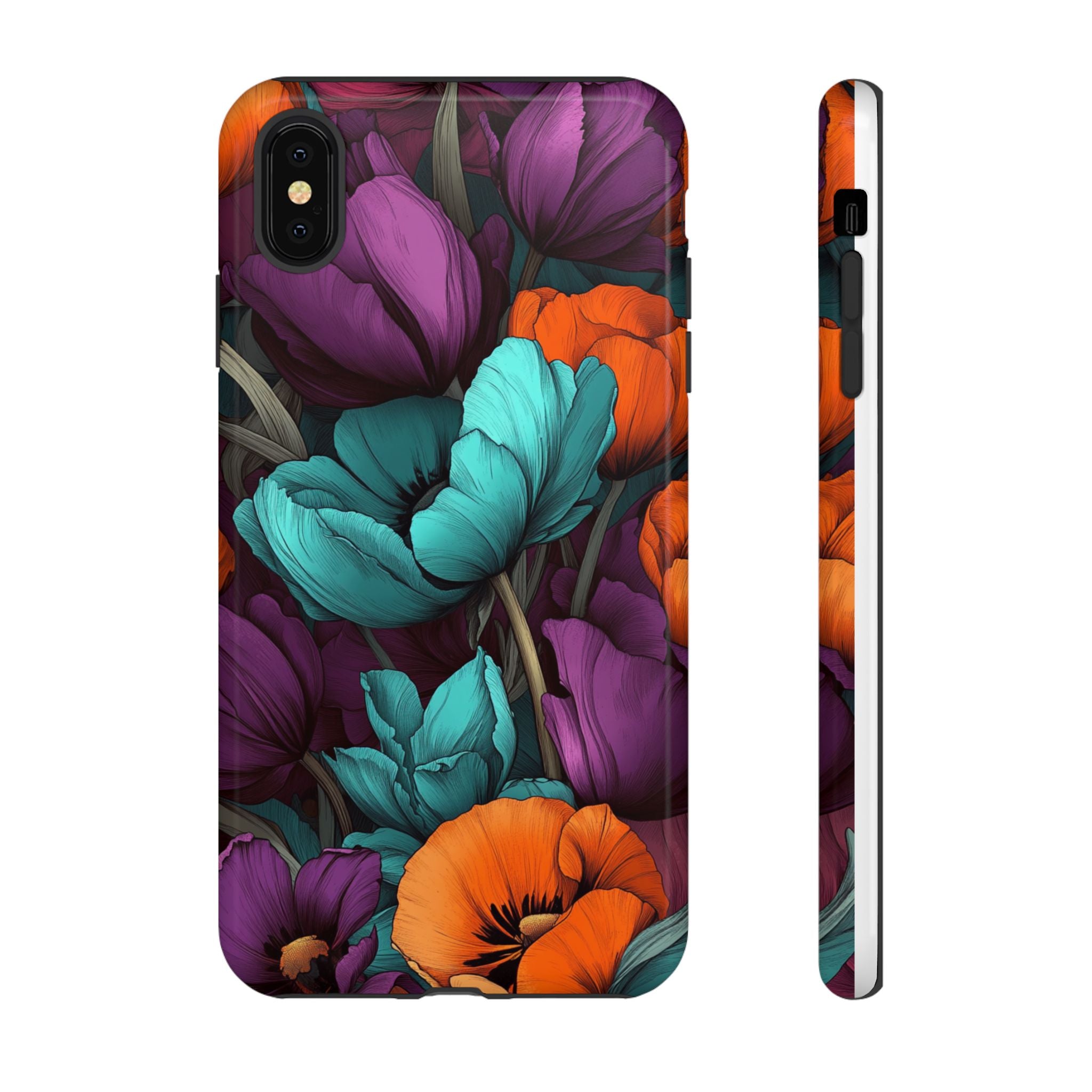 Floral Phone Case - Vibrant Flower Tough Case