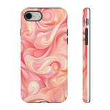 Stylish Phone Case - Tough Cases with Abstract Pink Swirls