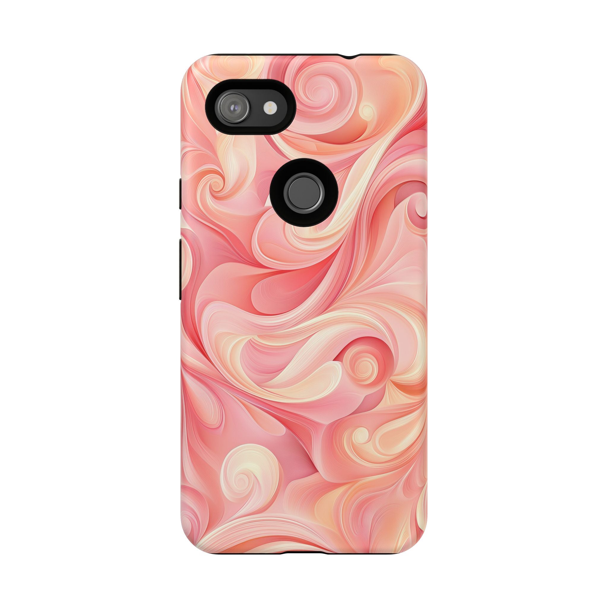 Stylish Phone Case - Tough Cases with Abstract Pink Swirls