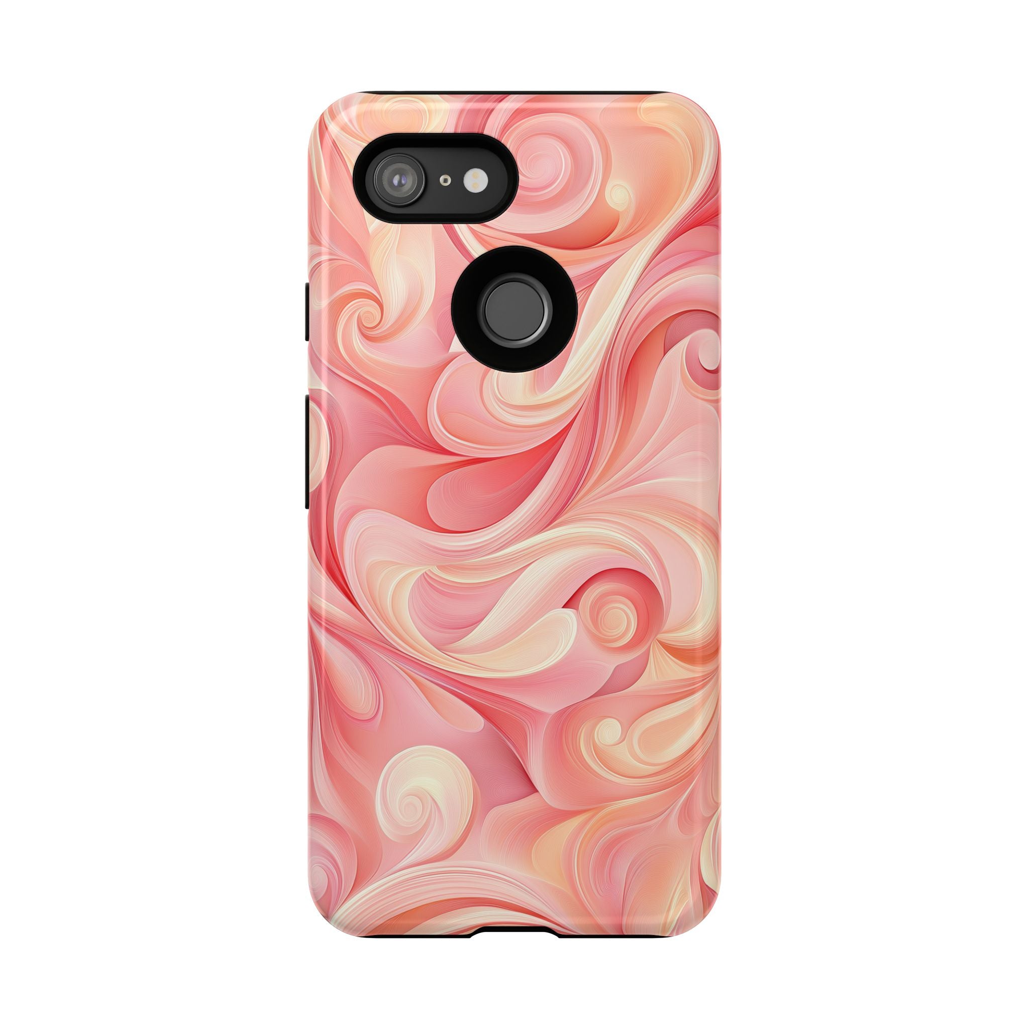 Stylish Phone Case - Tough Cases with Abstract Pink Swirls