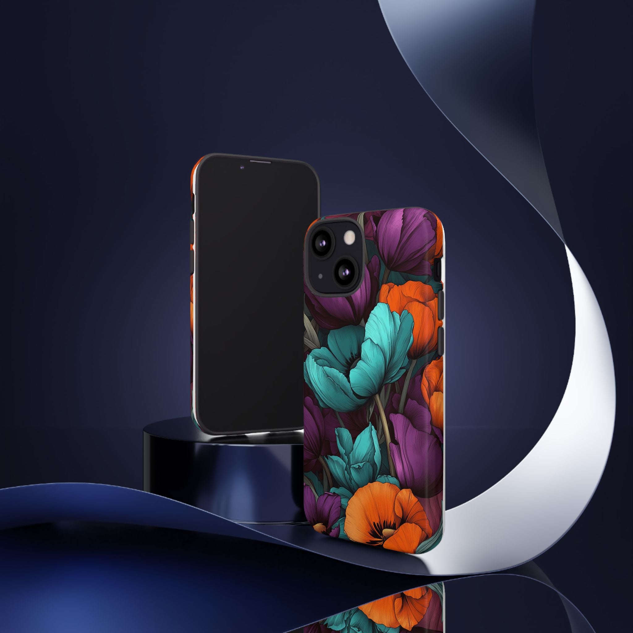 Floral Phone Case - Vibrant Flower Tough Case