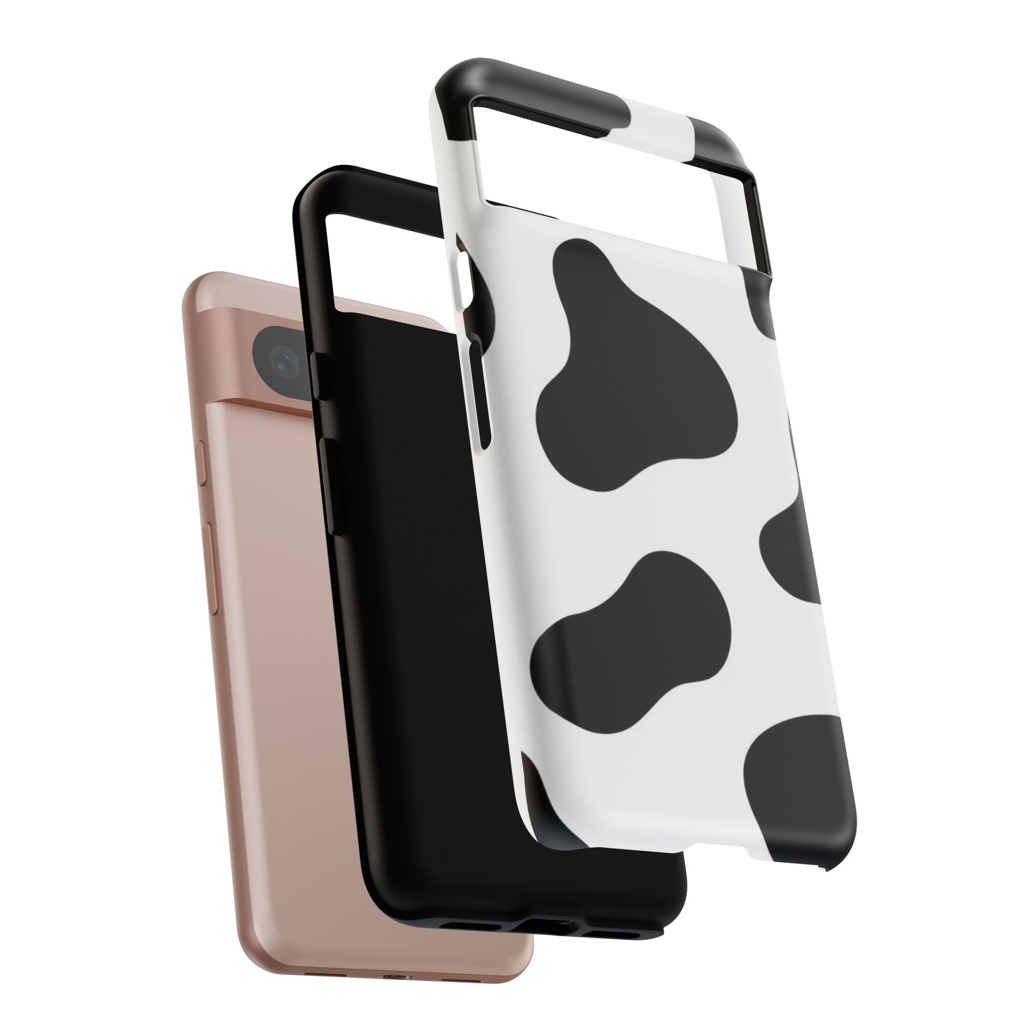Black and White Cow Print Phone Case, Cute Tough Cases, Animal Print Case, Stylish Smartphone Accessories, Cow Lover Gift