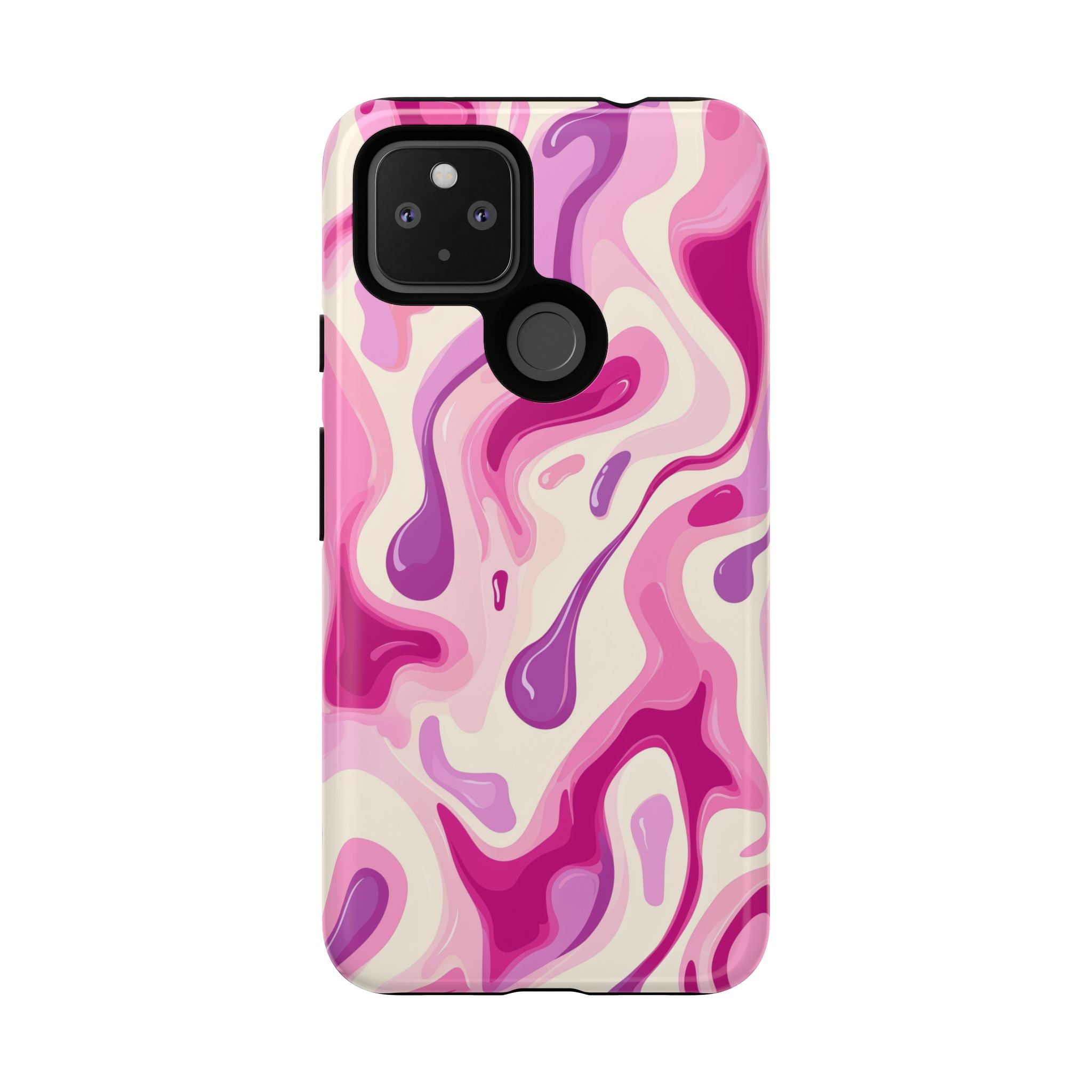 Colorful Phone Case with Abstract Pink Design