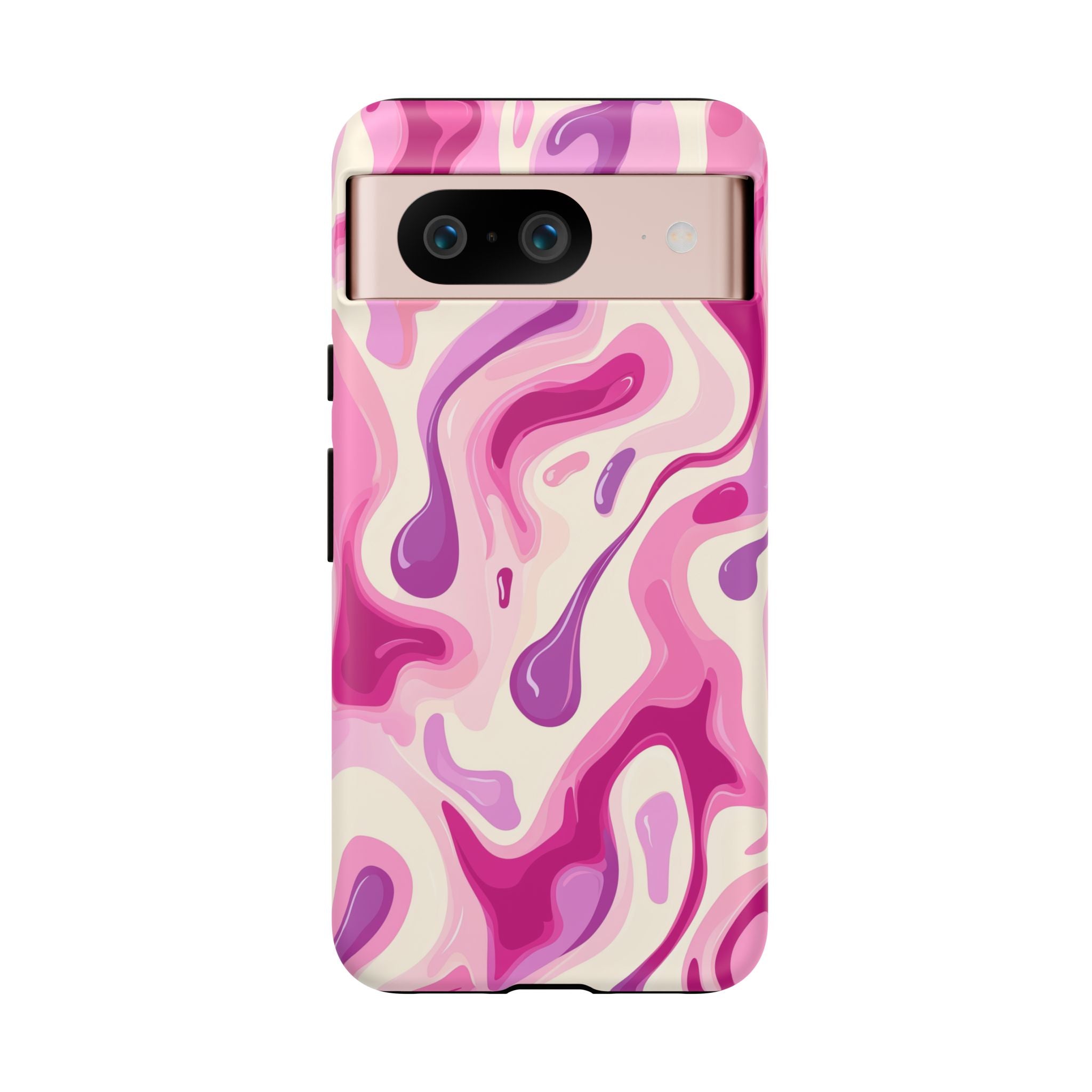 Colorful Phone Case with Abstract Pink Design