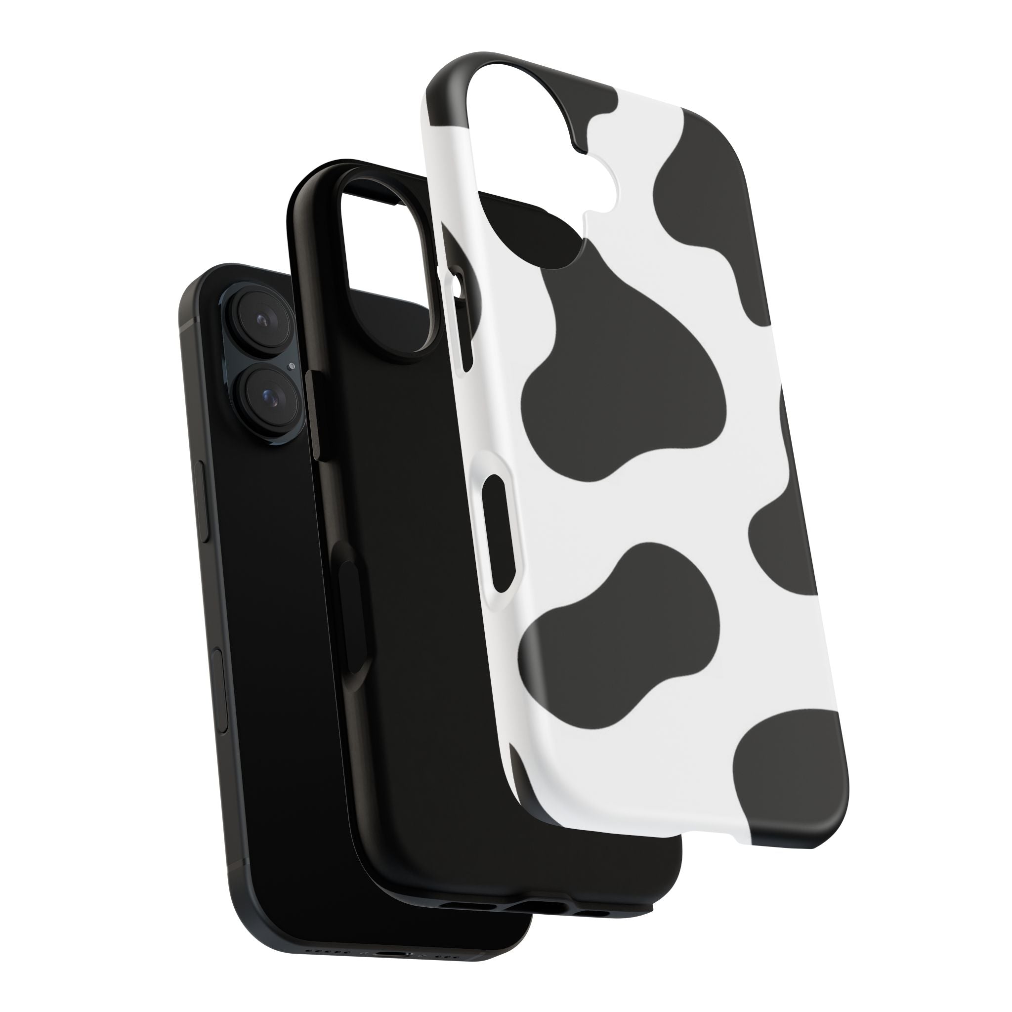 Black and White Cow Print Phone Case, Cute Tough Cases, Animal Print Case, Stylish Smartphone Accessories, Cow Lover Gift