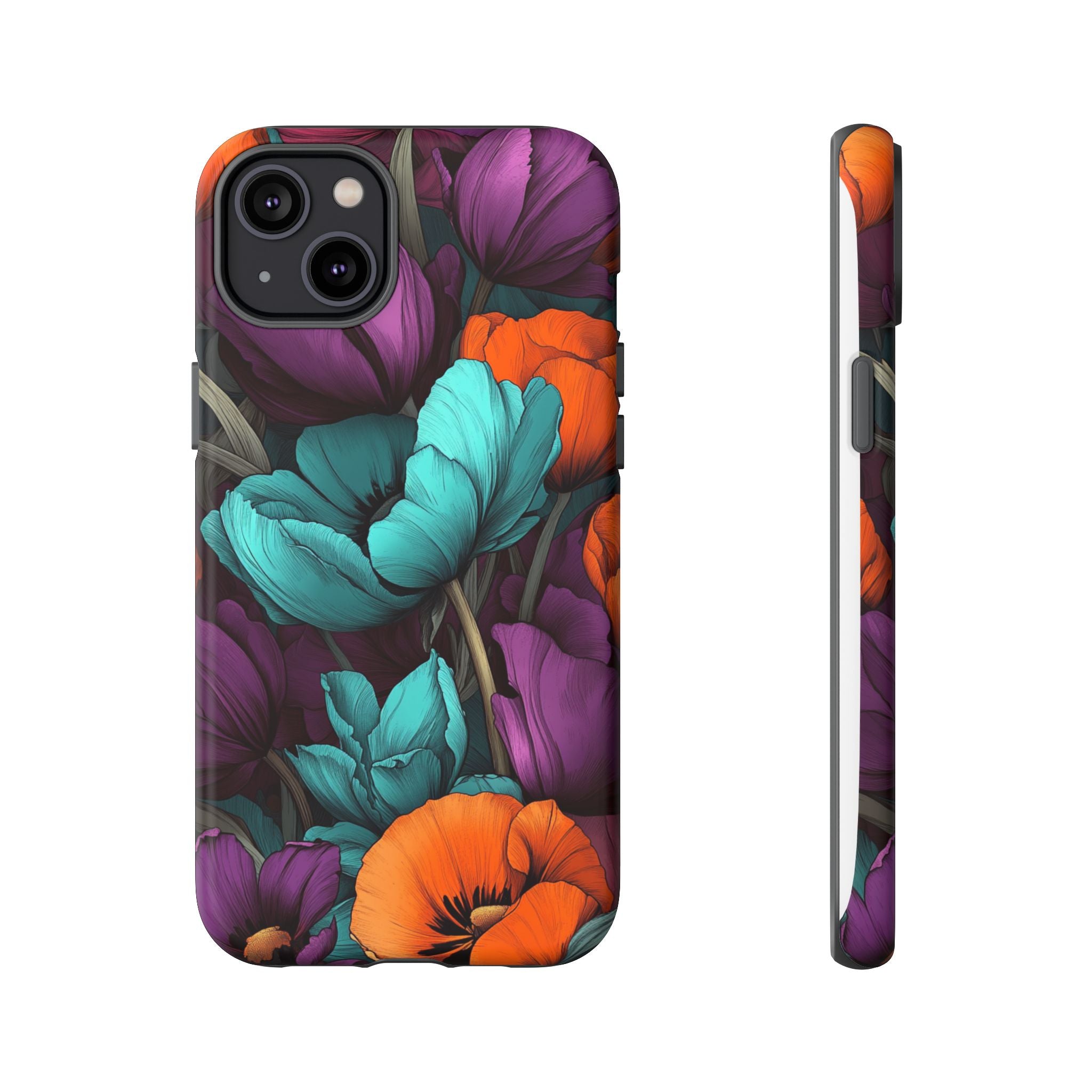 Floral Phone Case - Vibrant Flower Tough Case