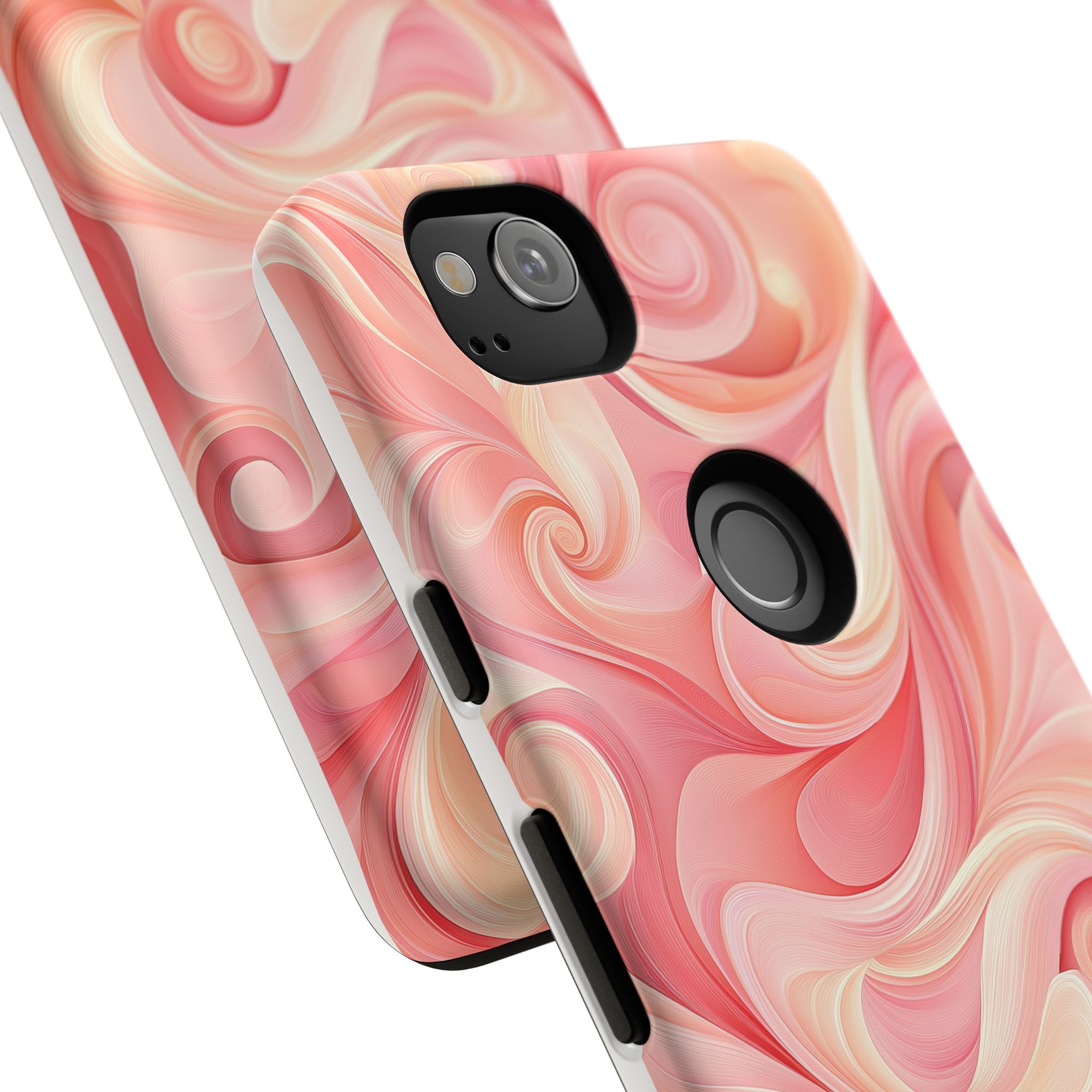 Stylish Phone Case - Tough Cases with Abstract Pink Swirls