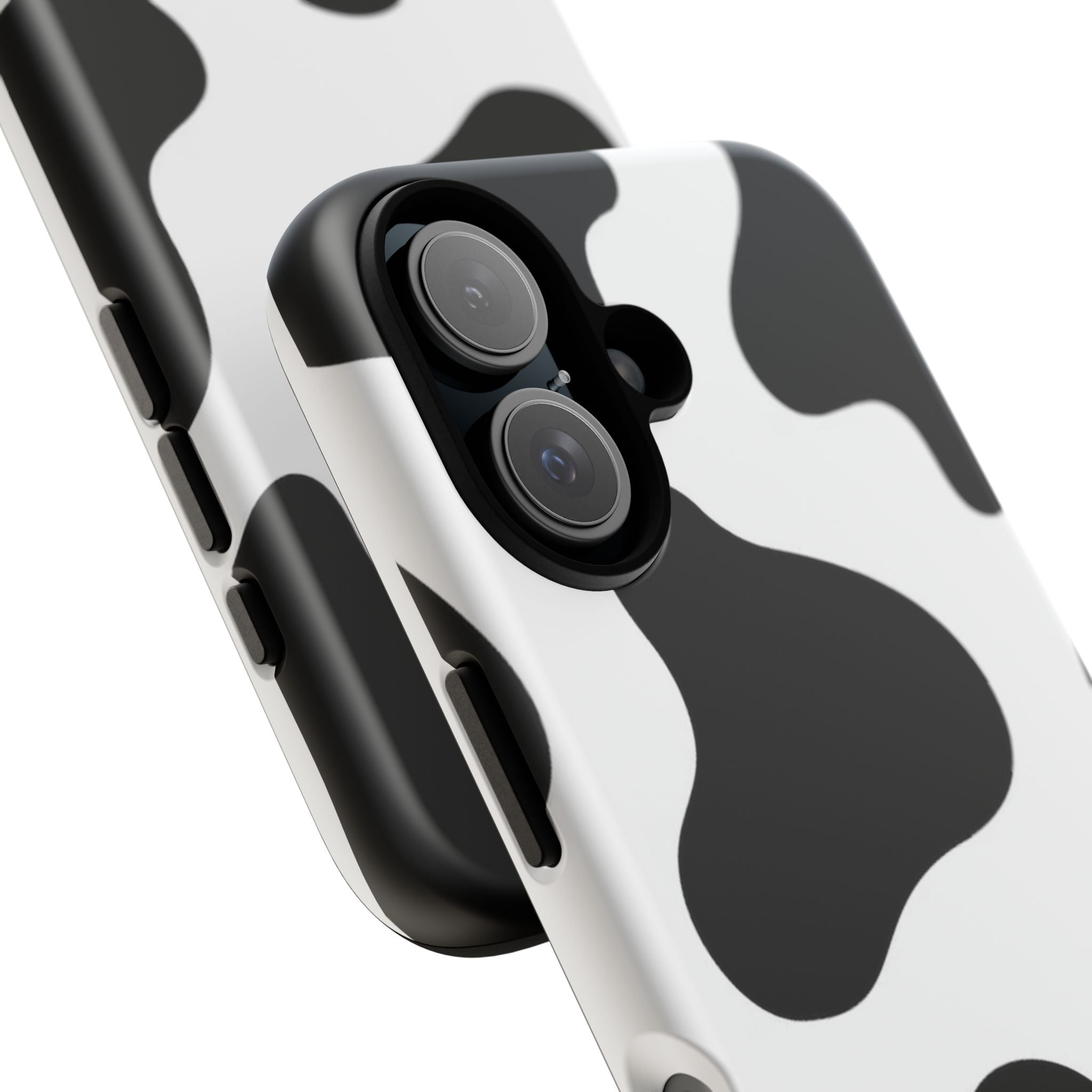 Black and White Cow Print Phone Case, Cute Tough Cases, Animal Print Case, Stylish Smartphone Accessories, Cow Lover Gift