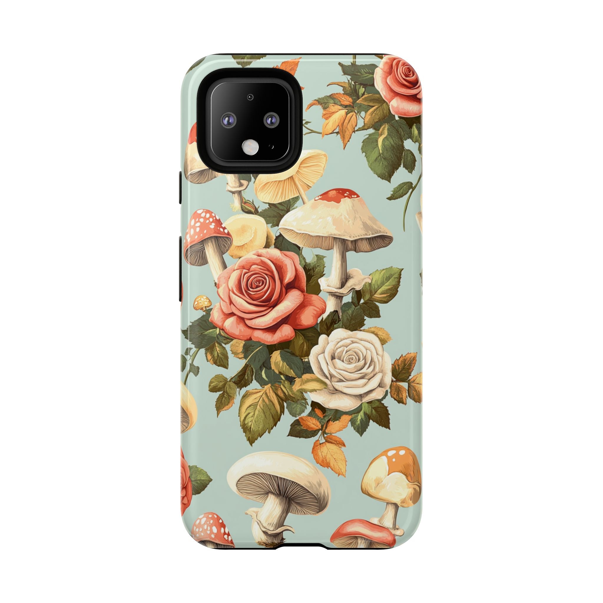 Floral Phone Case - Tough Cases with Mushroom and Rose