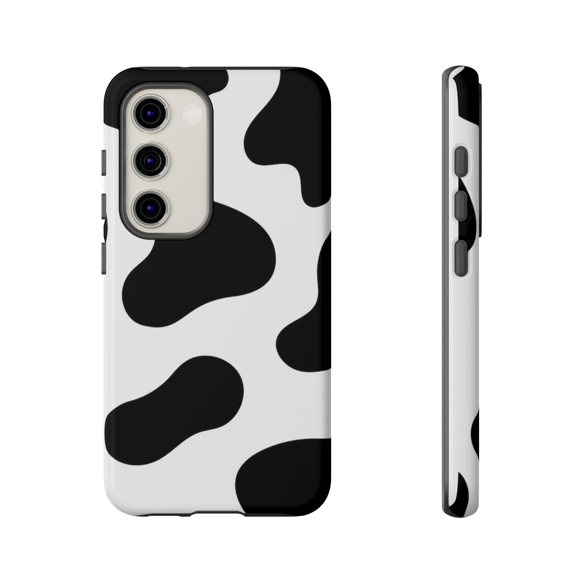 Black and White Cow Print Phone Case, Cute Tough Cases, Animal Print Case, Stylish Smartphone Accessories, Cow Lover Gift