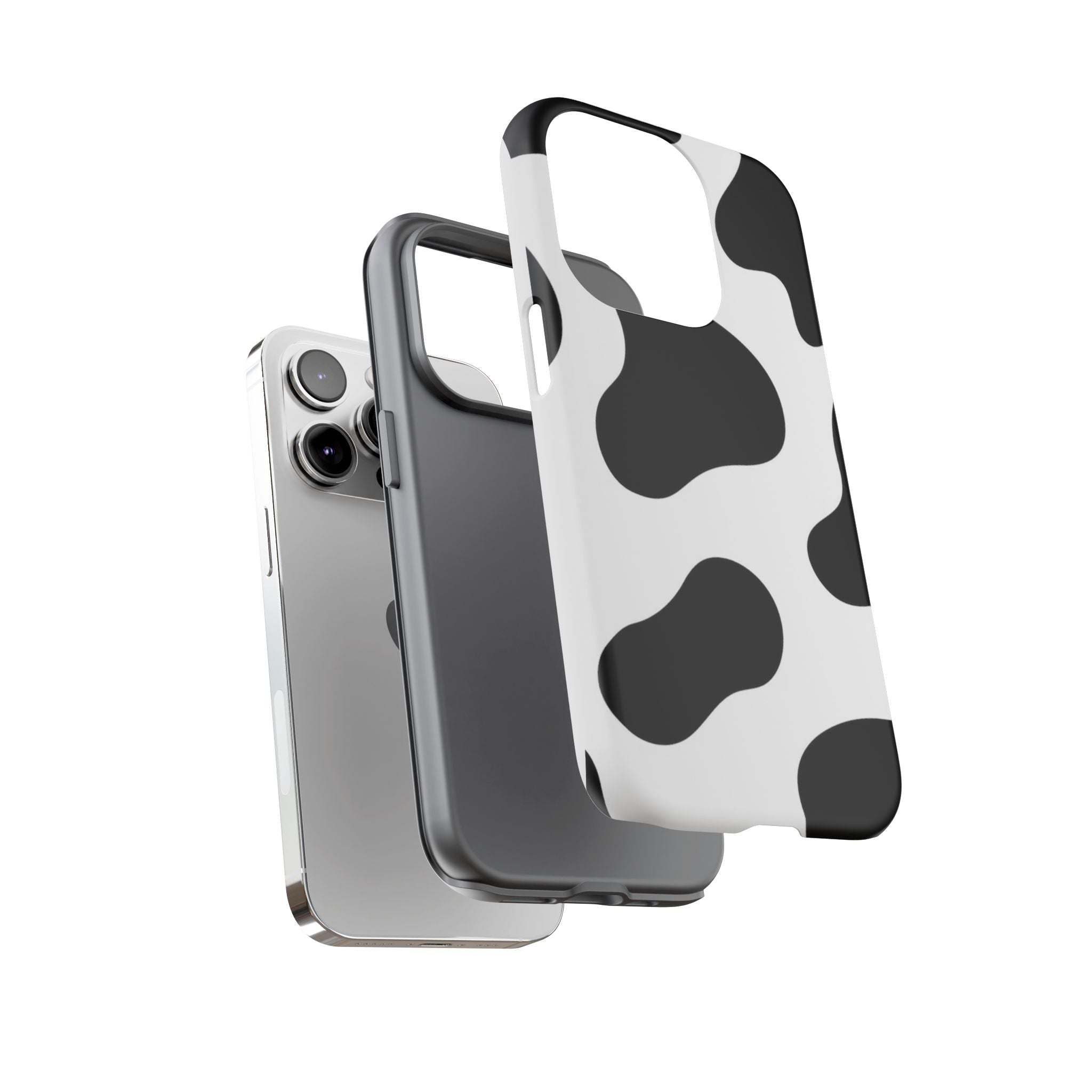 Black and White Cow Print Phone Case, Cute Tough Cases, Animal Print Case, Stylish Smartphone Accessories, Cow Lover Gift