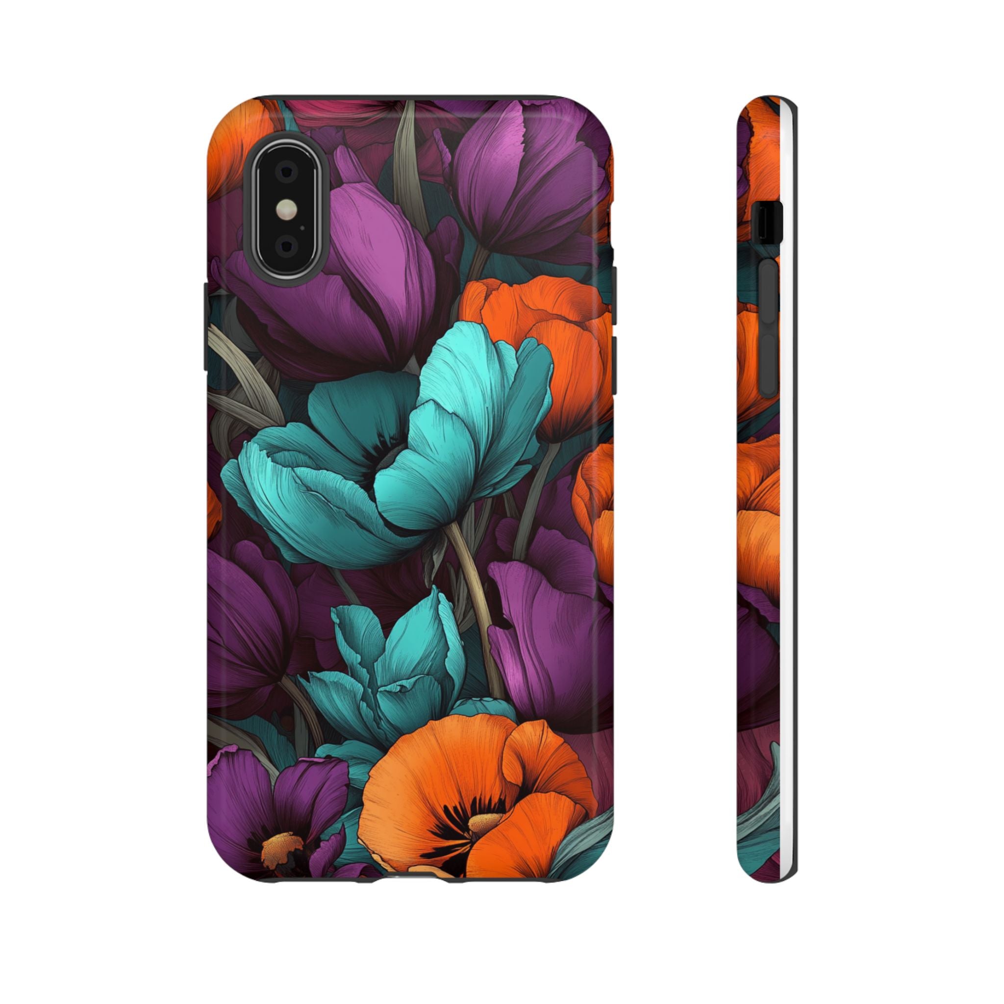 Floral Phone Case - Vibrant Flower Tough Case