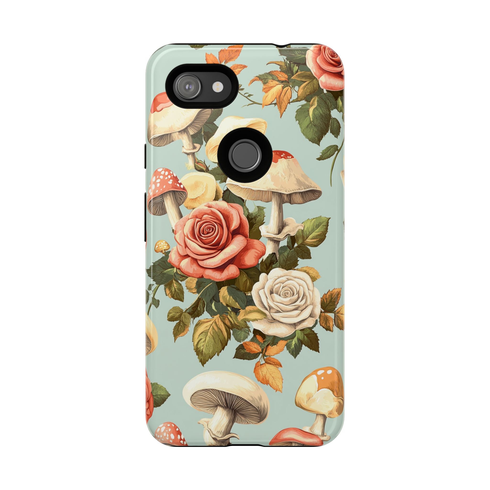 Floral Phone Case - Tough Cases with Mushroom and Rose