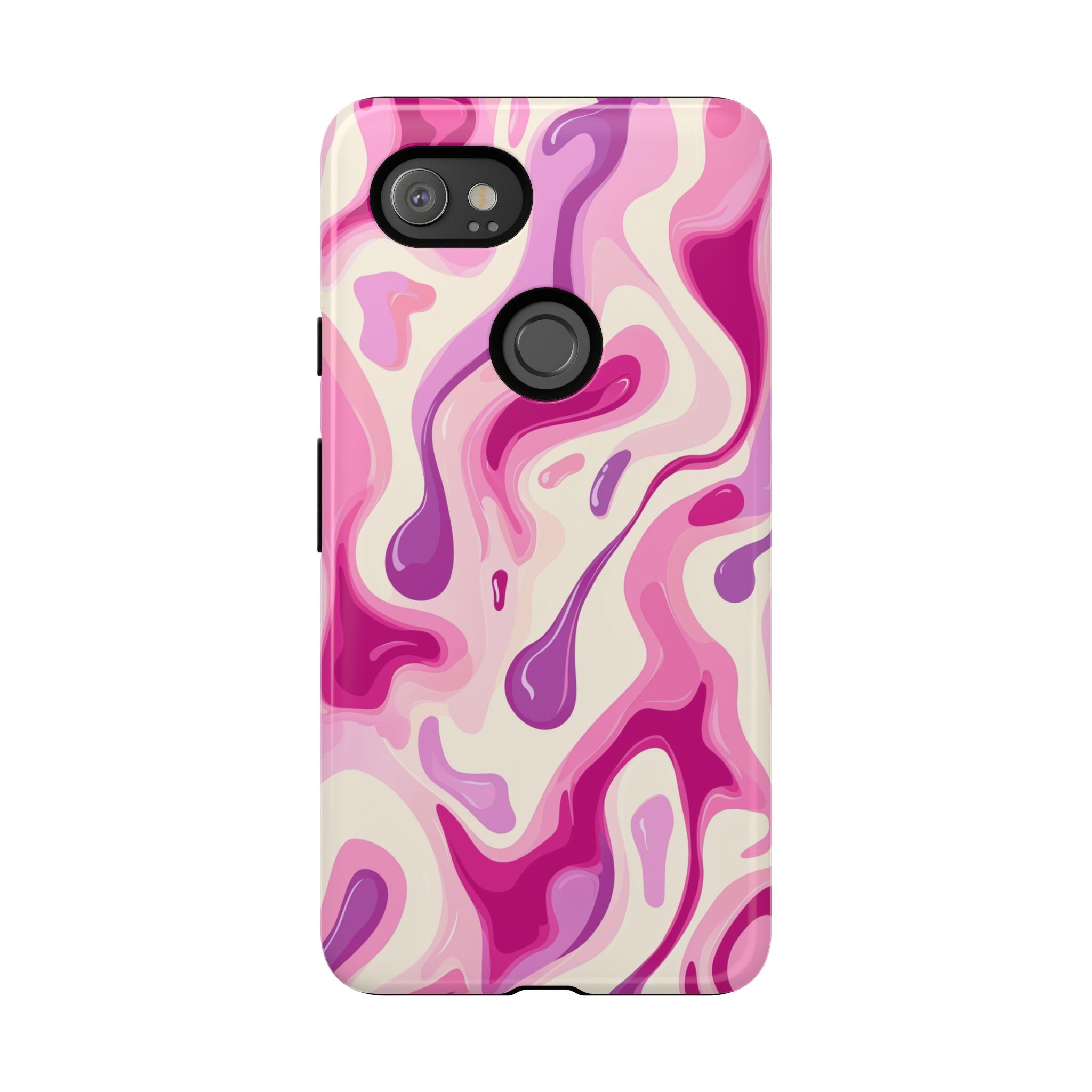 Colorful Phone Case with Abstract Pink Design