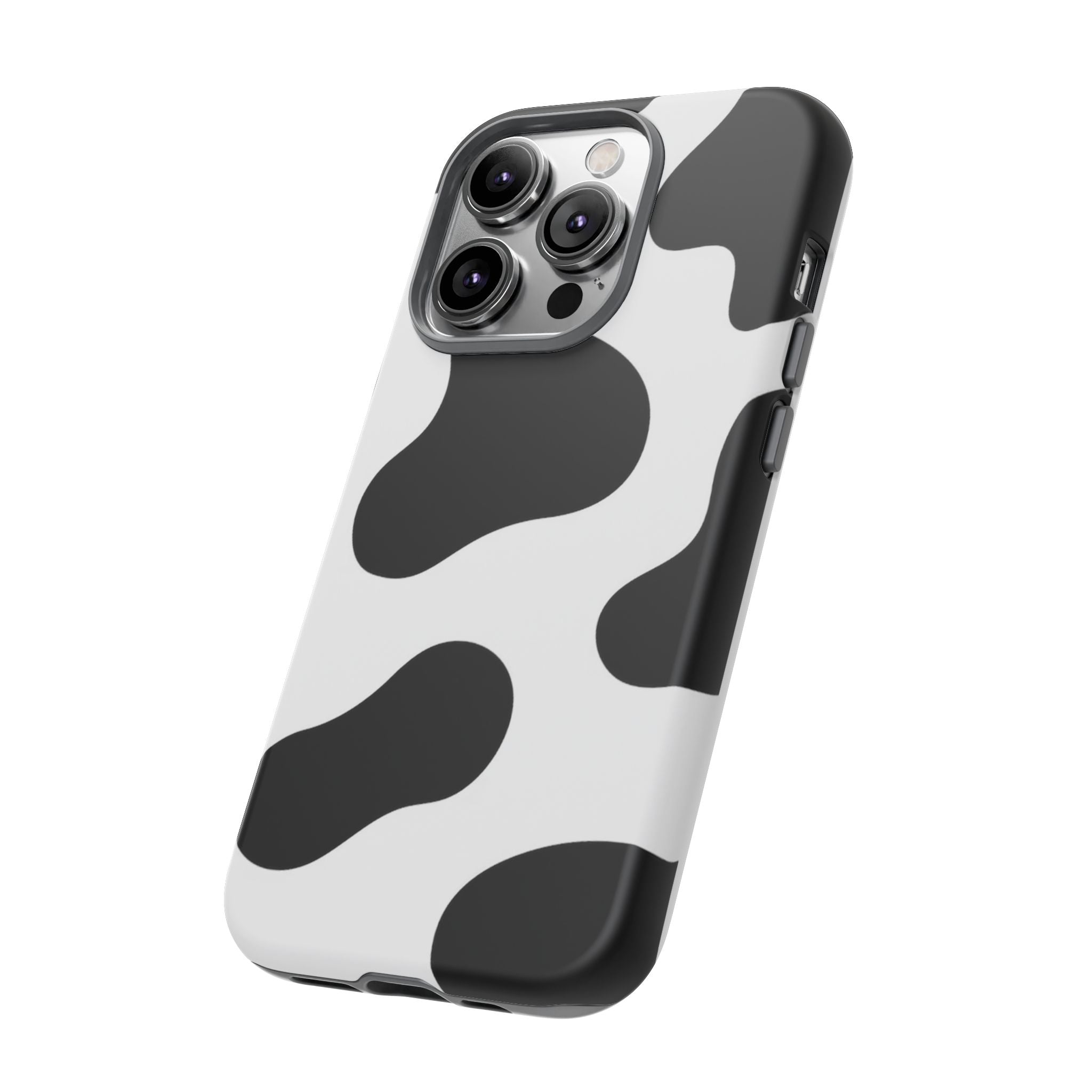 Black and White Cow Print Phone Case, Cute Tough Cases, Animal Print Case, Stylish Smartphone Accessories, Cow Lover Gift