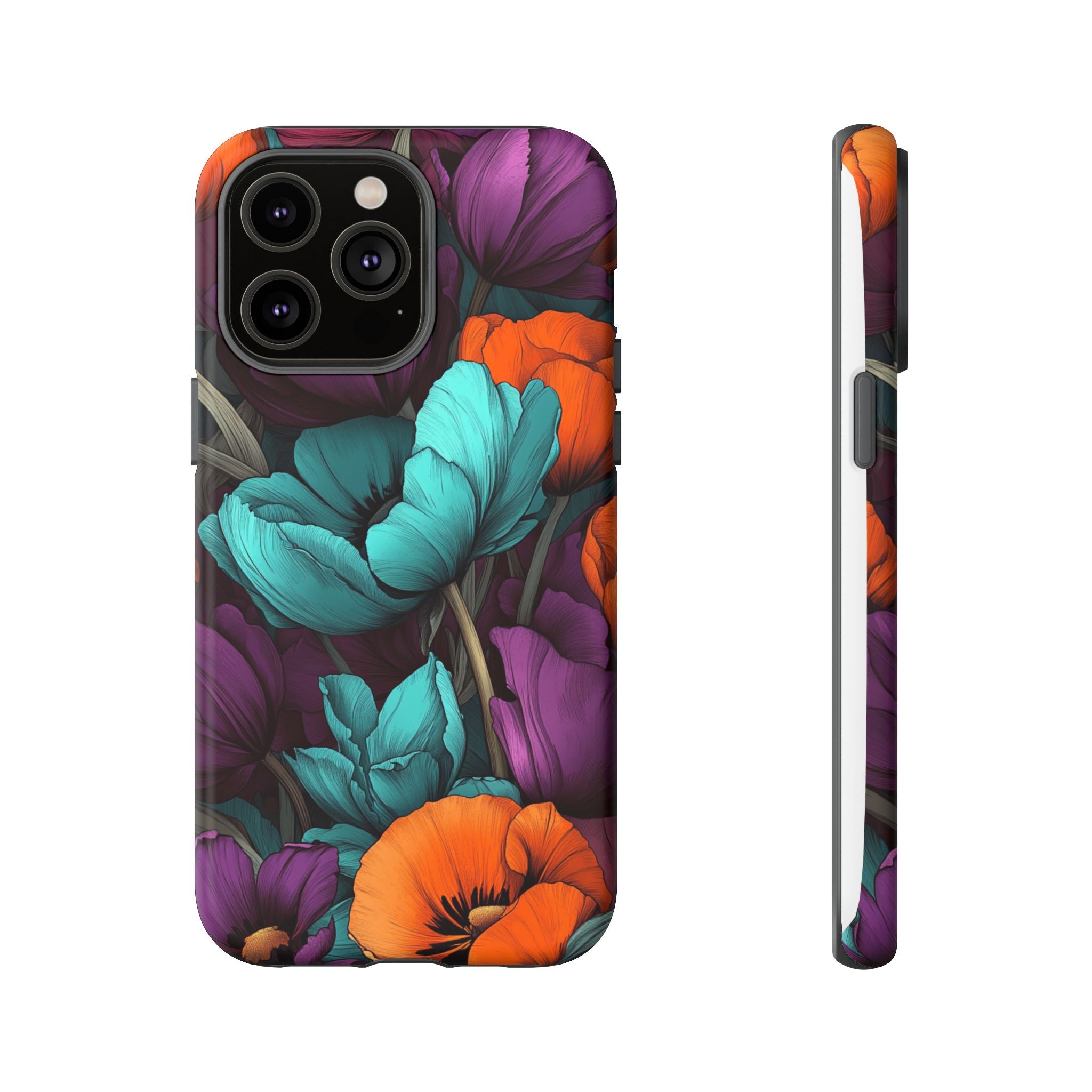 Floral Phone Case - Vibrant Flower Tough Case