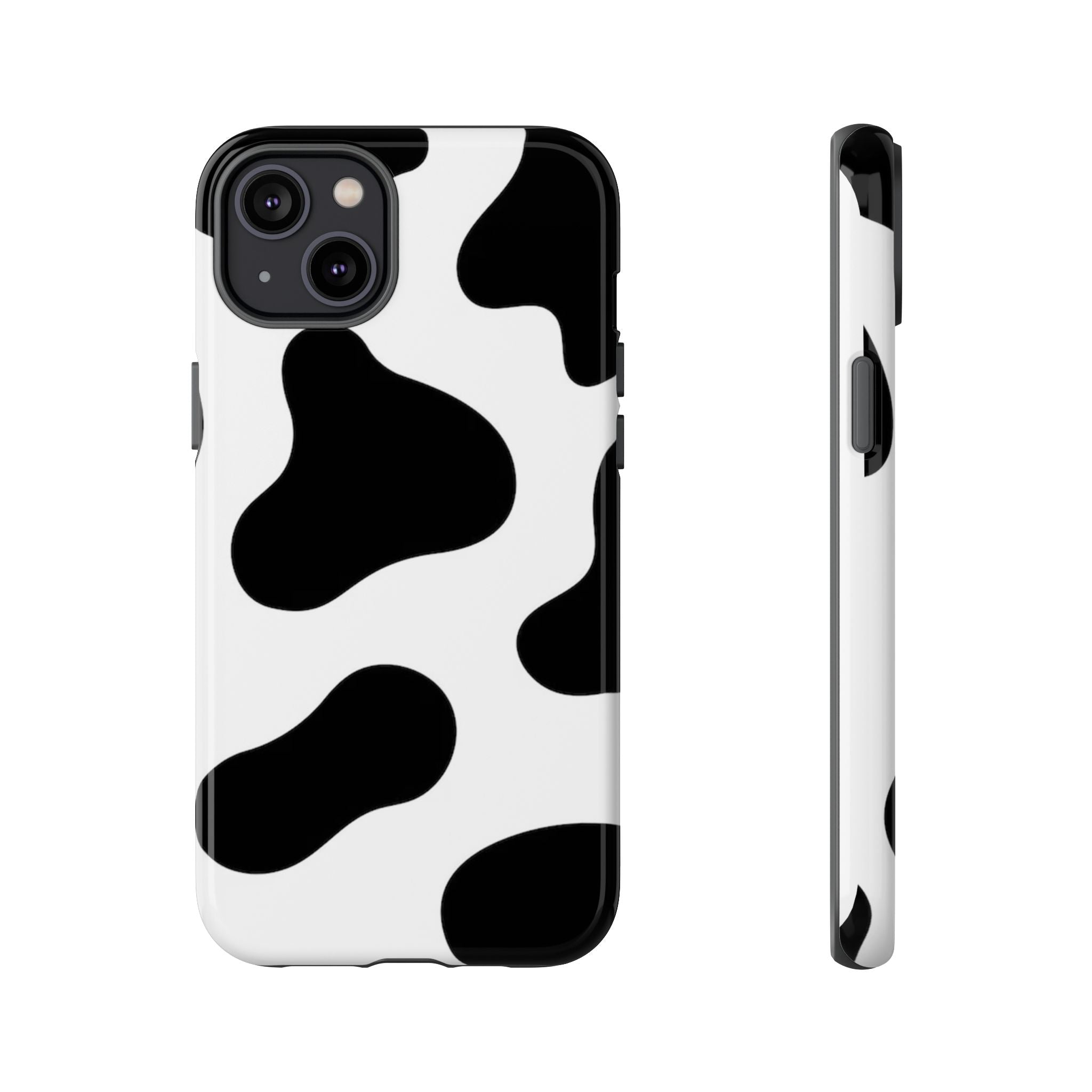 Black and White Cow Print Phone Case, Cute Tough Cases, Animal Print Case, Stylish Smartphone Accessories, Cow Lover Gift