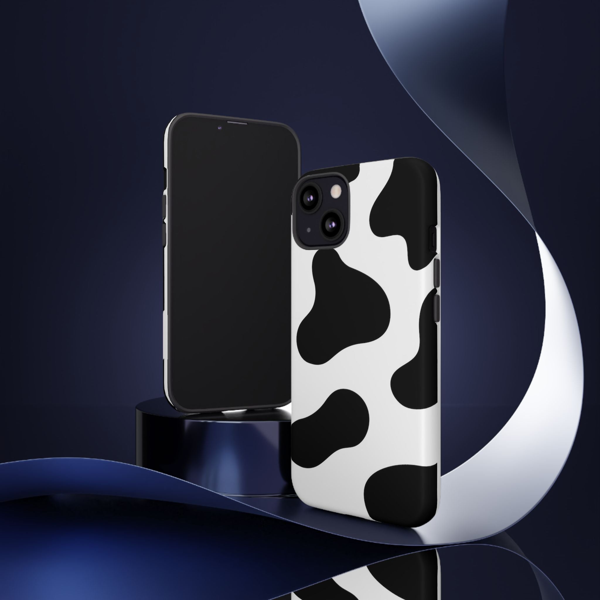 Black and White Cow Print Phone Case, Cute Tough Cases, Animal Print Case, Stylish Smartphone Accessories, Cow Lover Gift