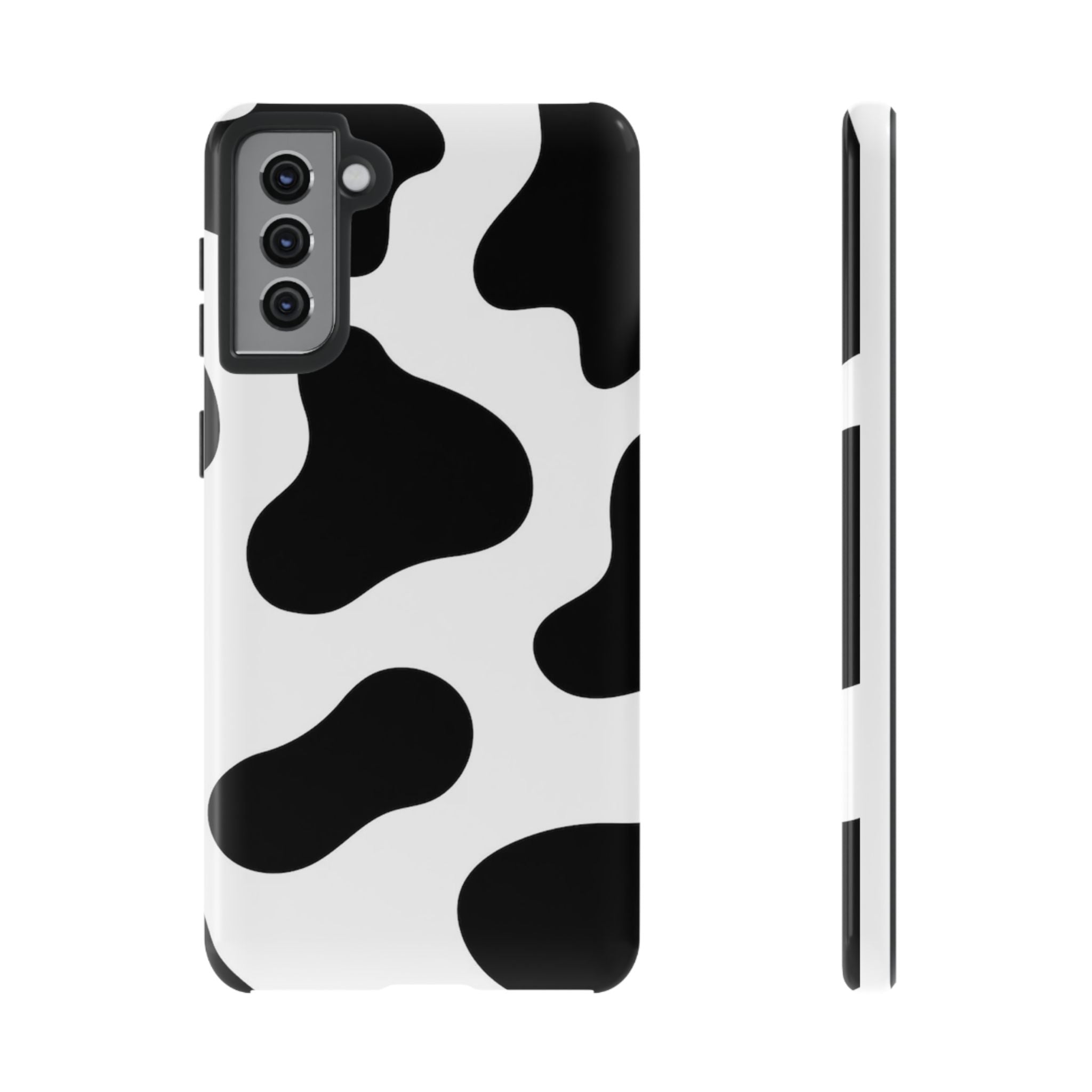 Black and White Cow Print Phone Case, Cute Tough Cases, Animal Print Case, Stylish Smartphone Accessories, Cow Lover Gift
