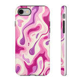 Colorful Phone Case with Abstract Pink Design
