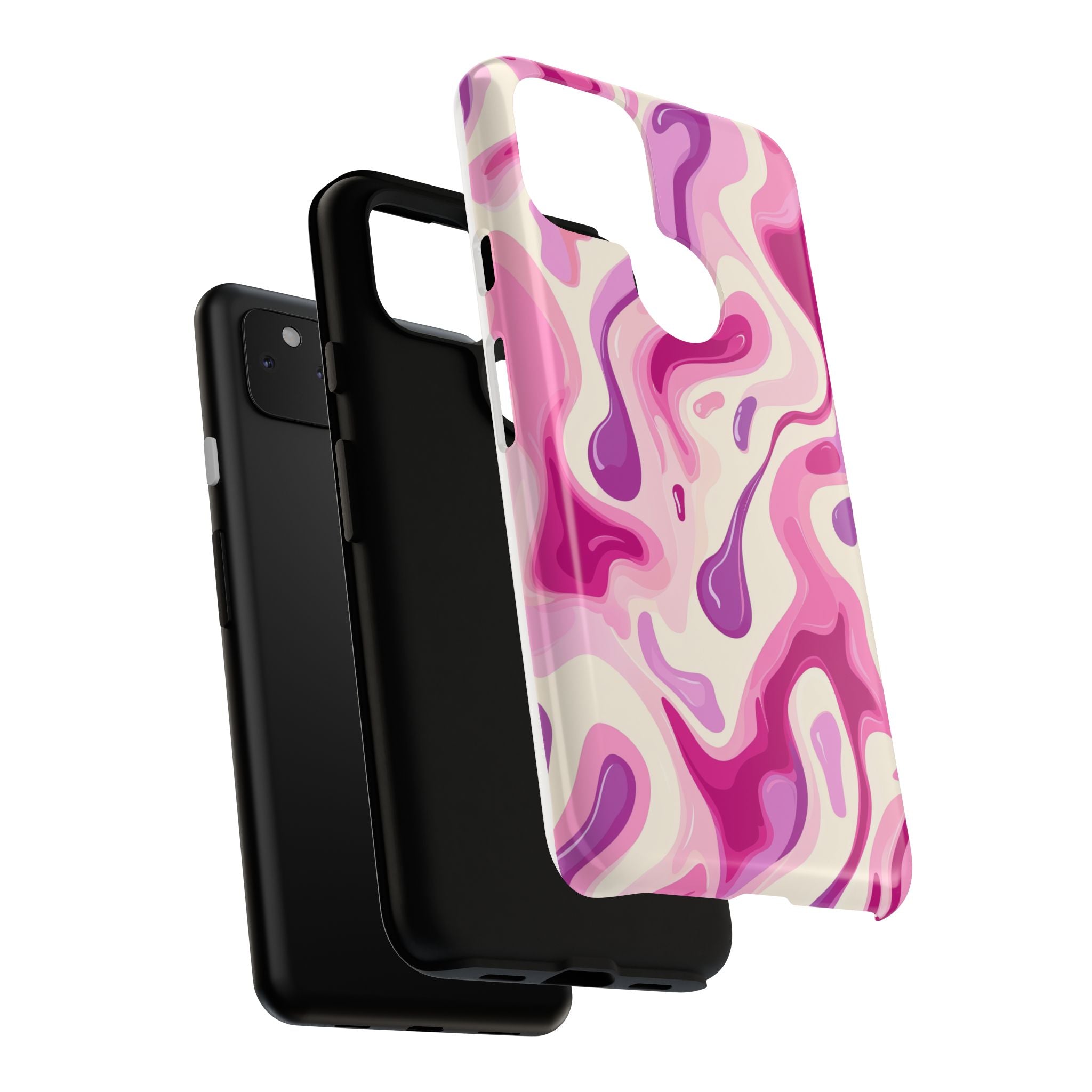 Colorful Phone Case with Abstract Pink Design