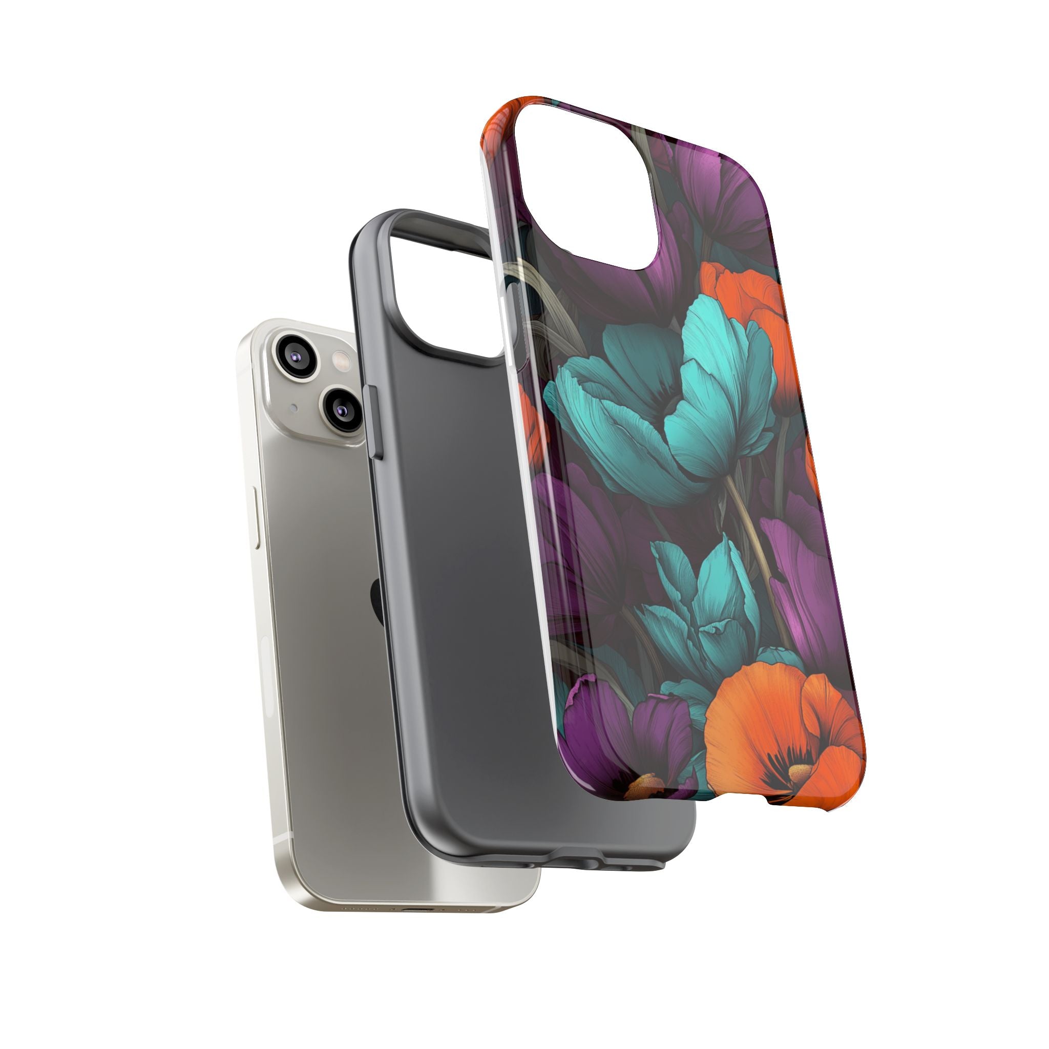 Floral Phone Case - Vibrant Flower Tough Case
