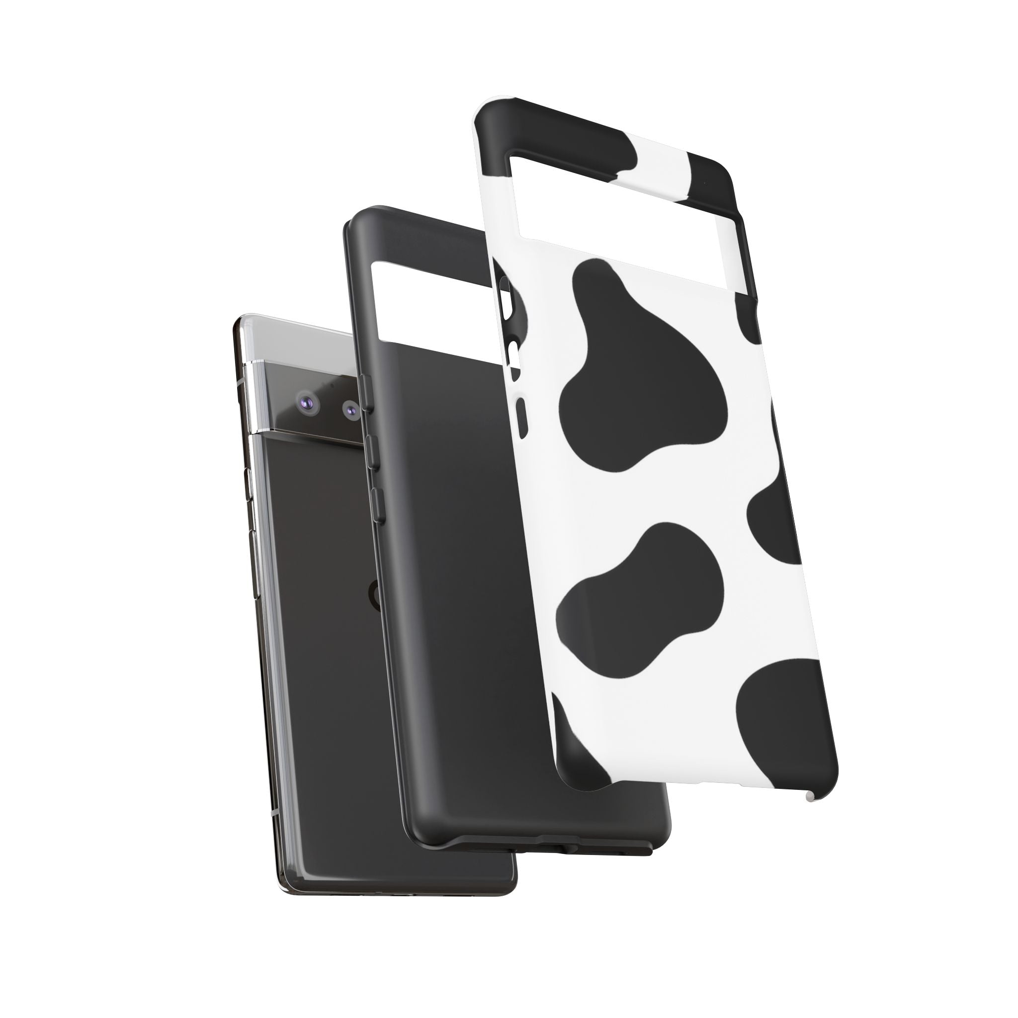Black and White Cow Print Phone Case, Cute Tough Cases, Animal Print Case, Stylish Smartphone Accessories, Cow Lover Gift