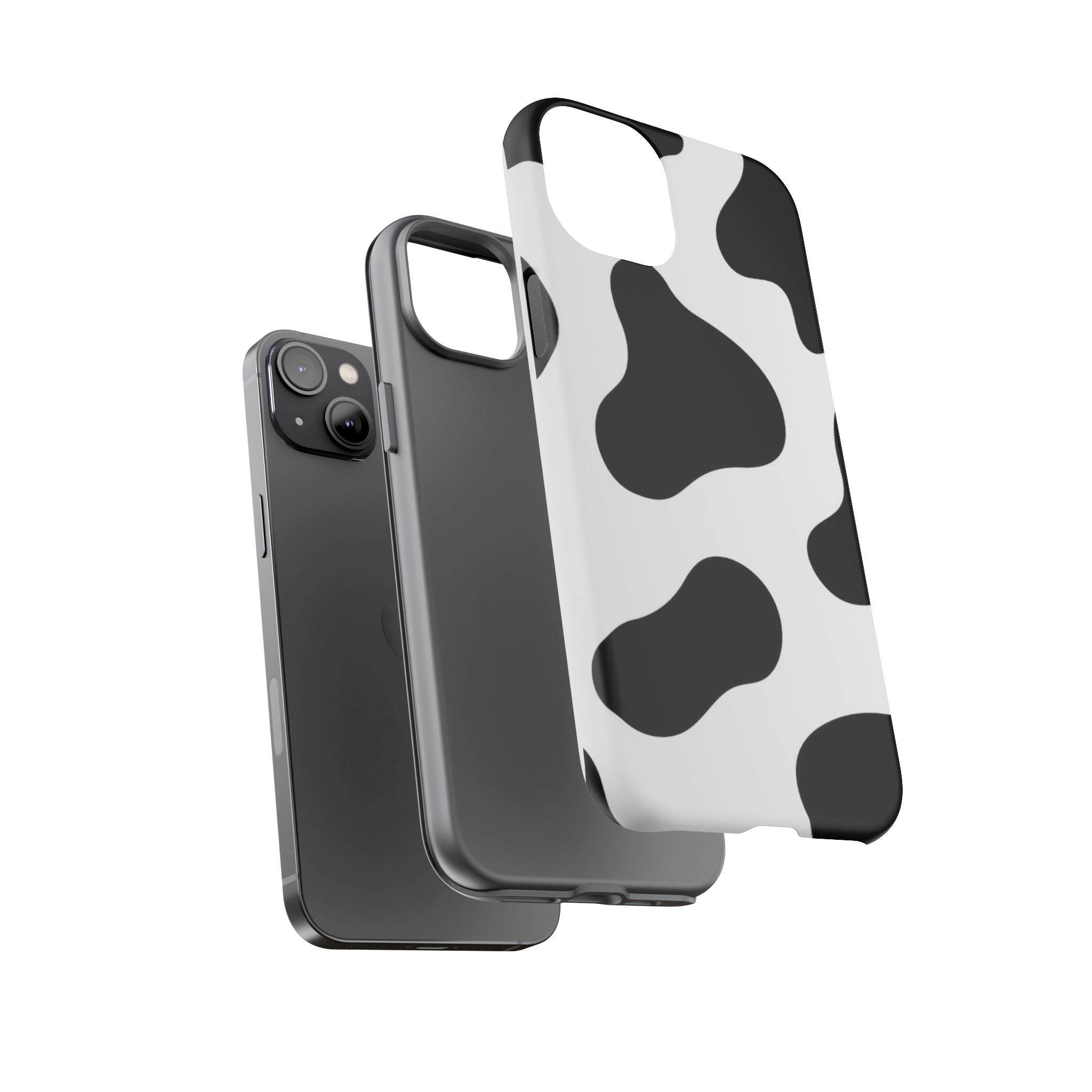 Black and White Cow Print Phone Case, Cute Tough Cases, Animal Print Case, Stylish Smartphone Accessories, Cow Lover Gift