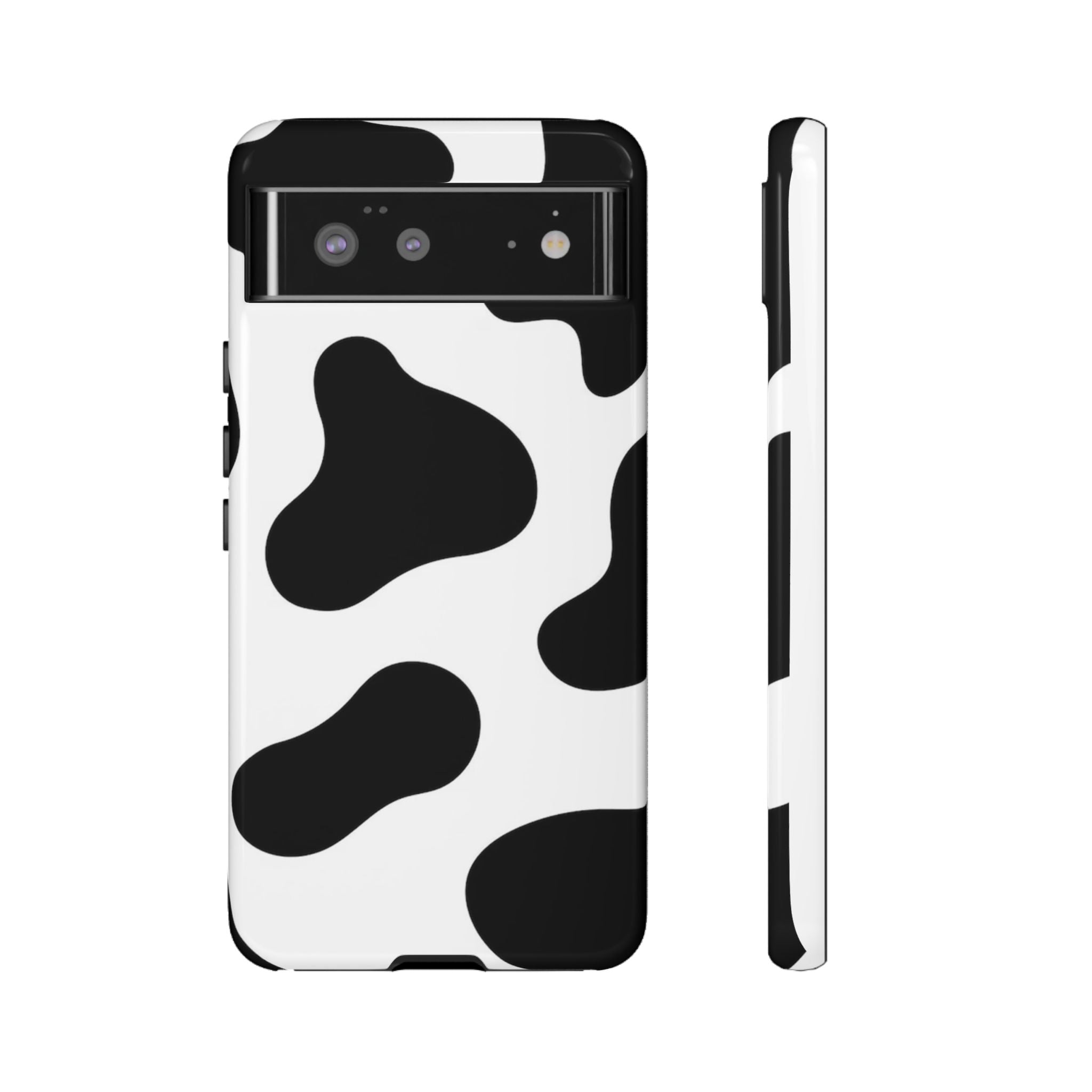Black and White Cow Print Phone Case, Cute Tough Cases, Animal Print Case, Stylish Smartphone Accessories, Cow Lover Gift