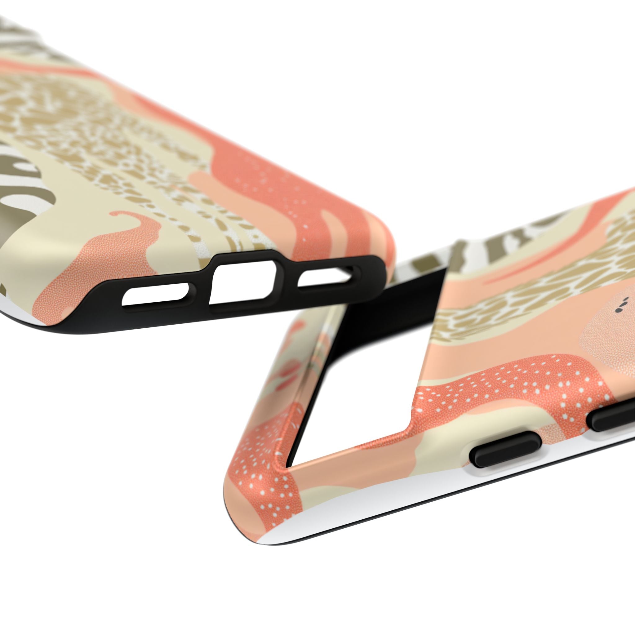 Stylish Phone Case with Giraffe and Abstract Design