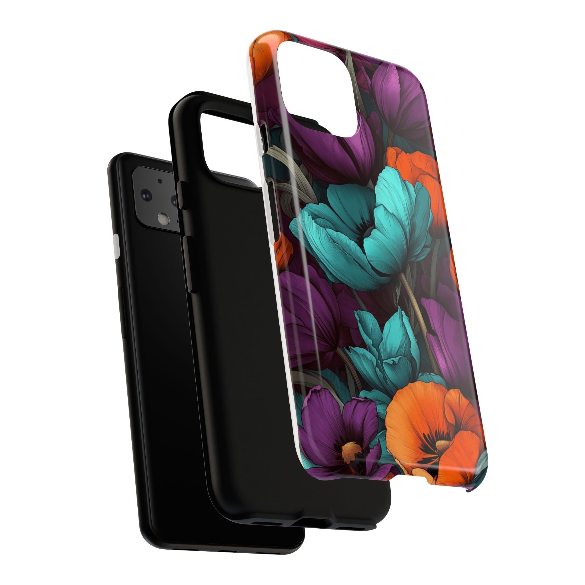 Floral Phone Case - Vibrant Flower Tough Case