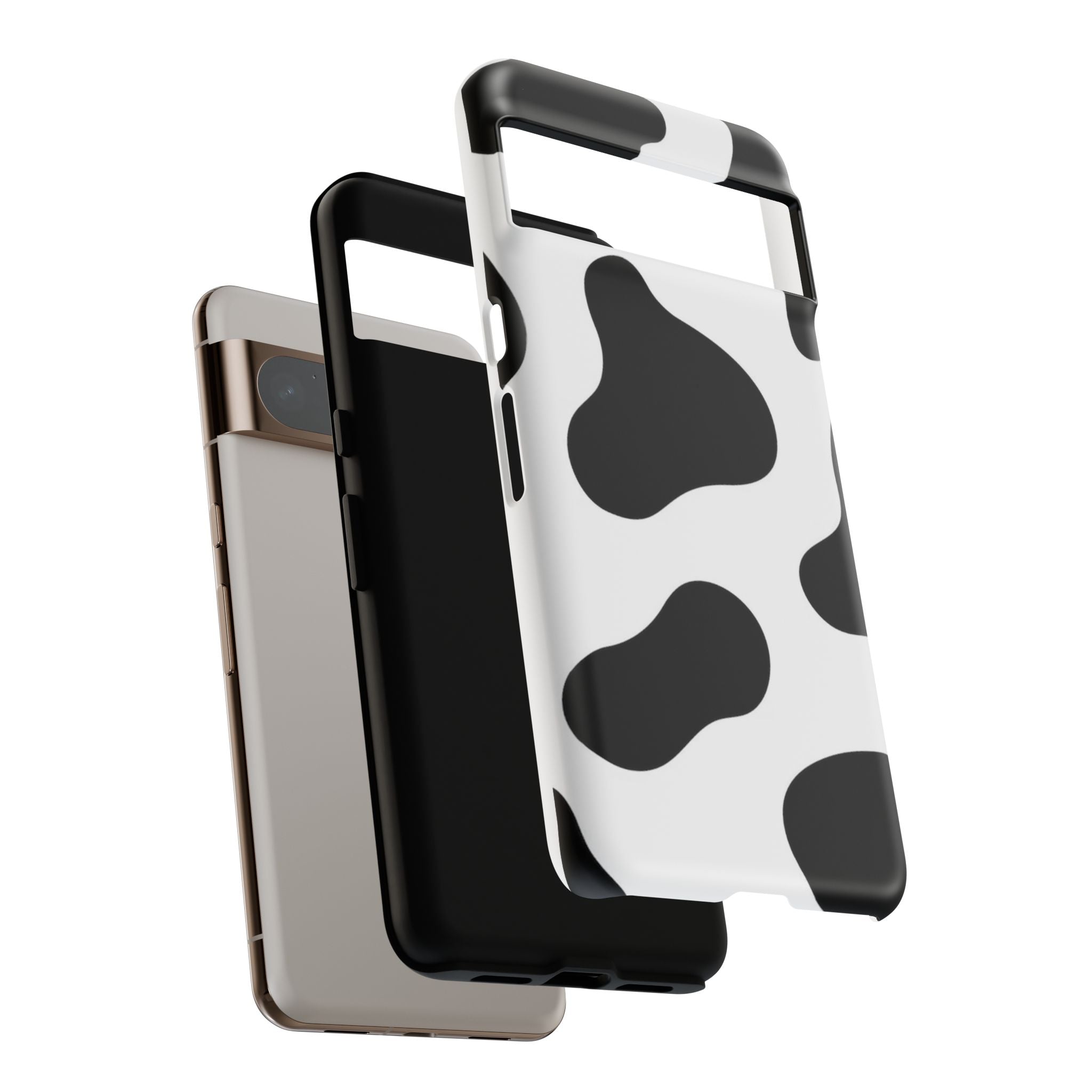 Black and White Cow Print Phone Case, Cute Tough Cases, Animal Print Case, Stylish Smartphone Accessories, Cow Lover Gift