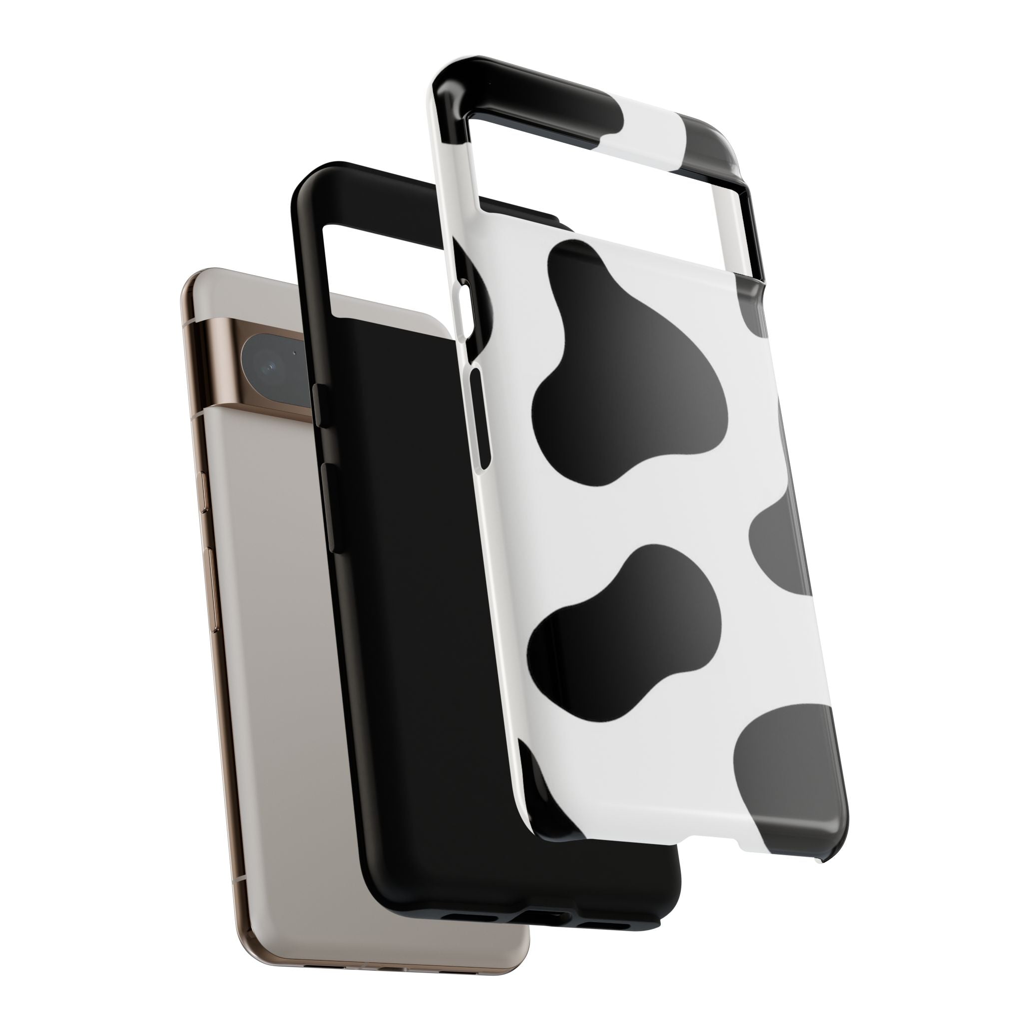 Black and White Cow Print Phone Case, Cute Tough Cases, Animal Print Case, Stylish Smartphone Accessories, Cow Lover Gift