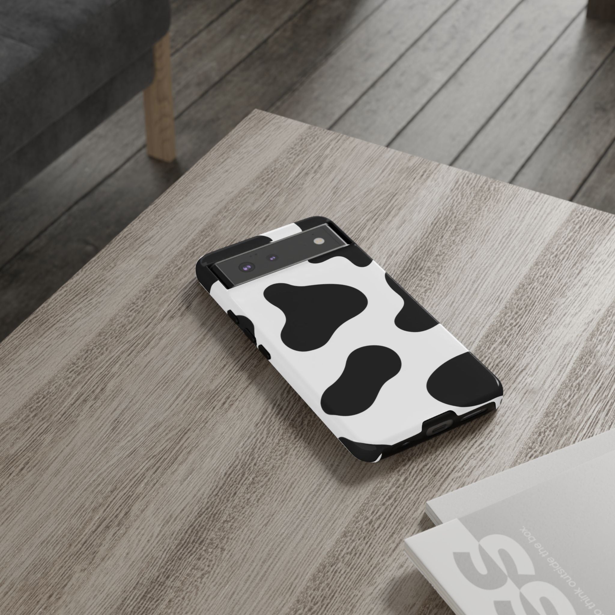 Black and White Cow Print Phone Case, Cute Tough Cases, Animal Print Case, Stylish Smartphone Accessories, Cow Lover Gift