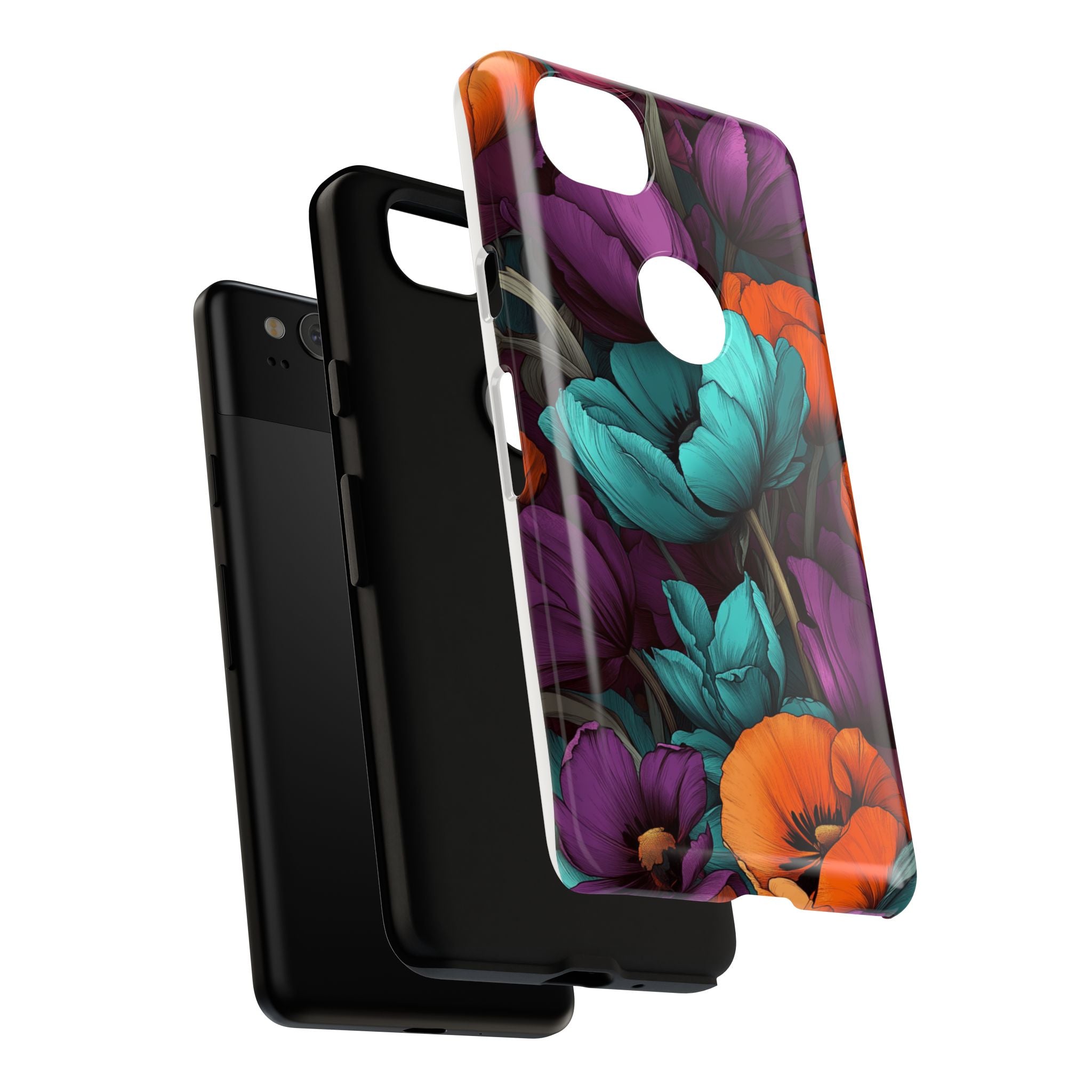 Floral Phone Case - Vibrant Flower Tough Case