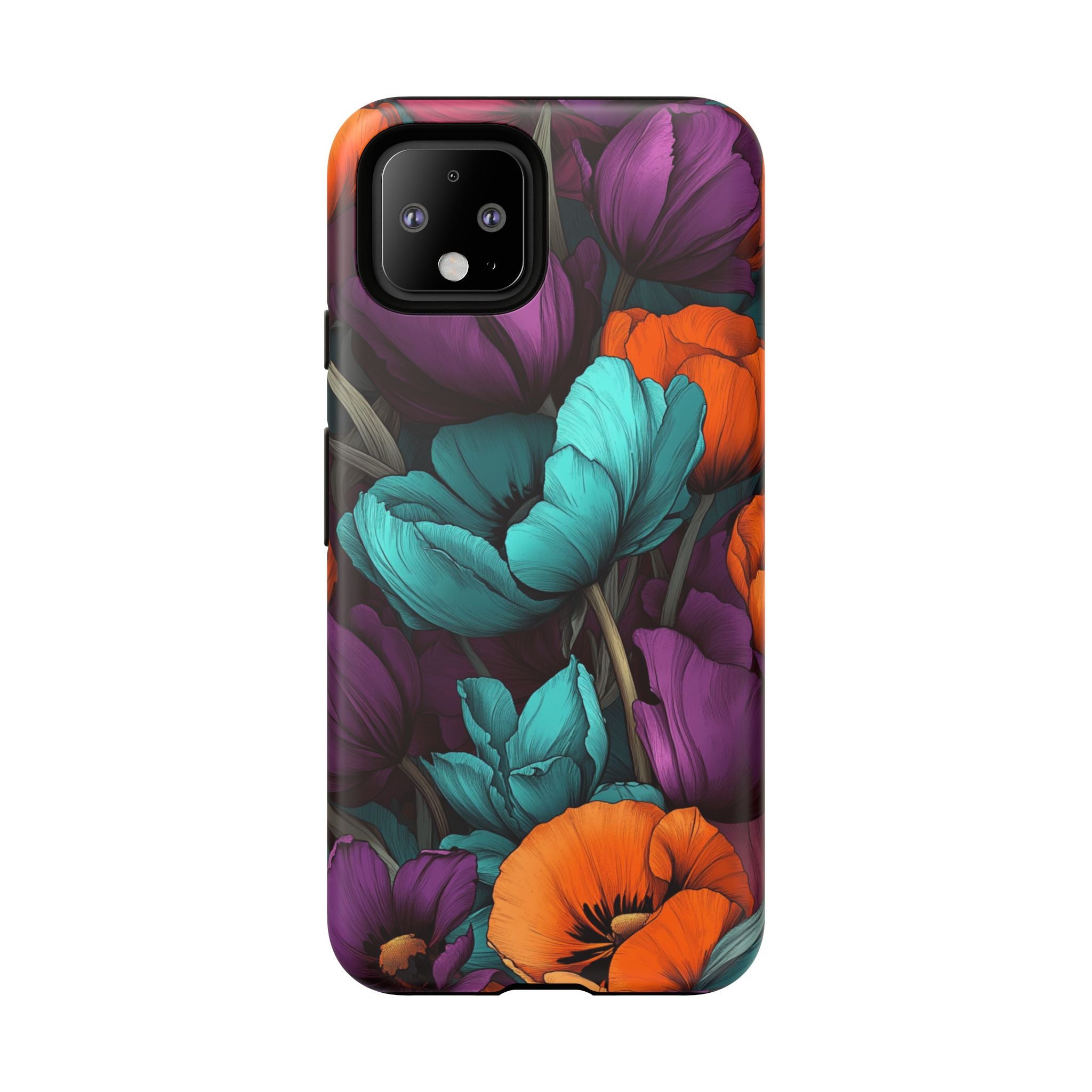 Floral Phone Case - Vibrant Flower Tough Case