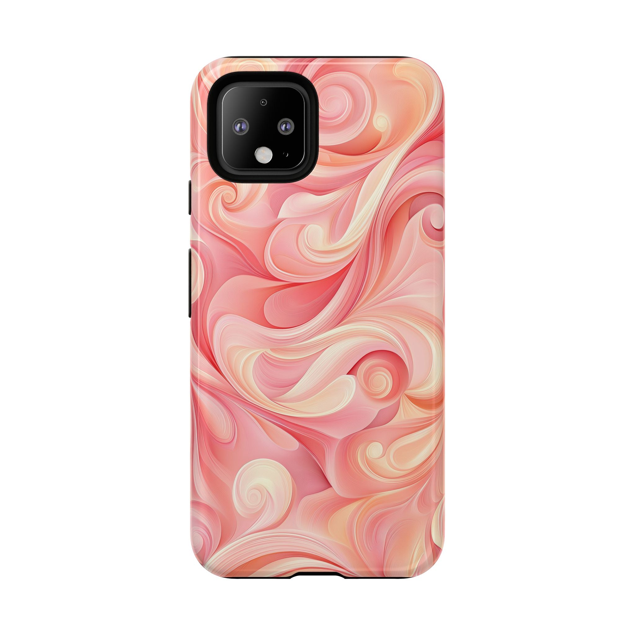 Stylish Phone Case - Tough Cases with Abstract Pink Swirls