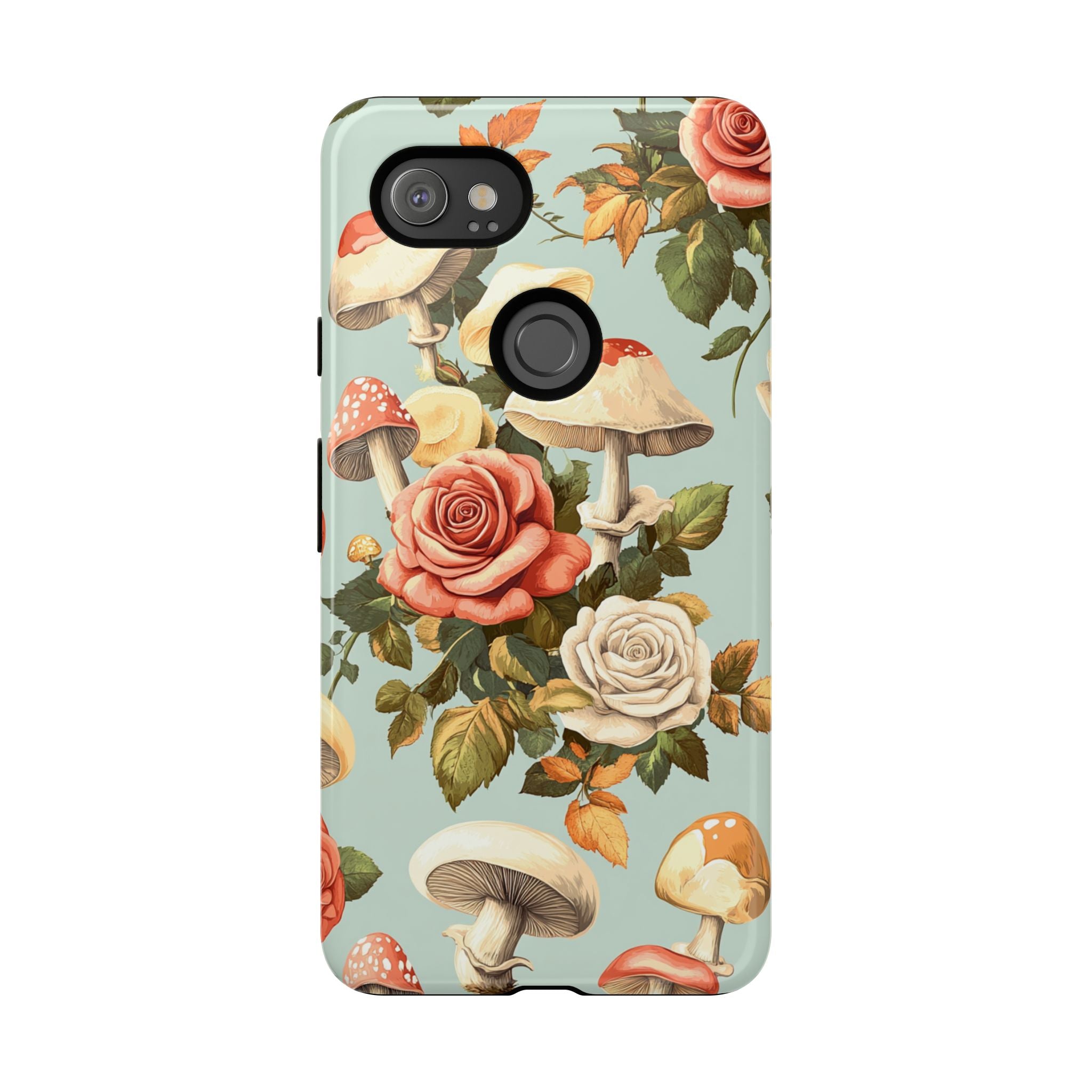 Floral Phone Case - Tough Cases with Mushroom and Rose