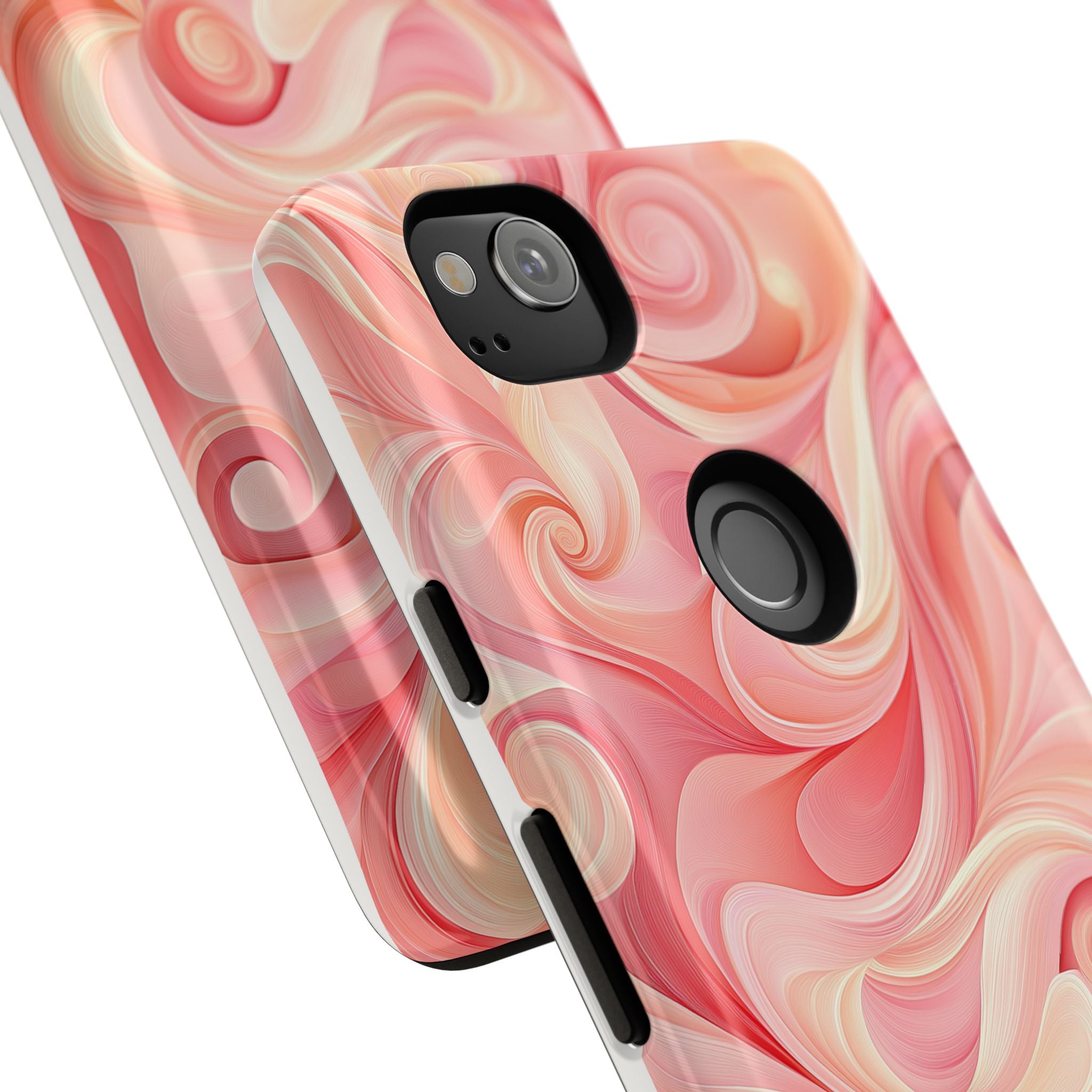 Stylish Phone Case - Tough Cases with Abstract Pink Swirls