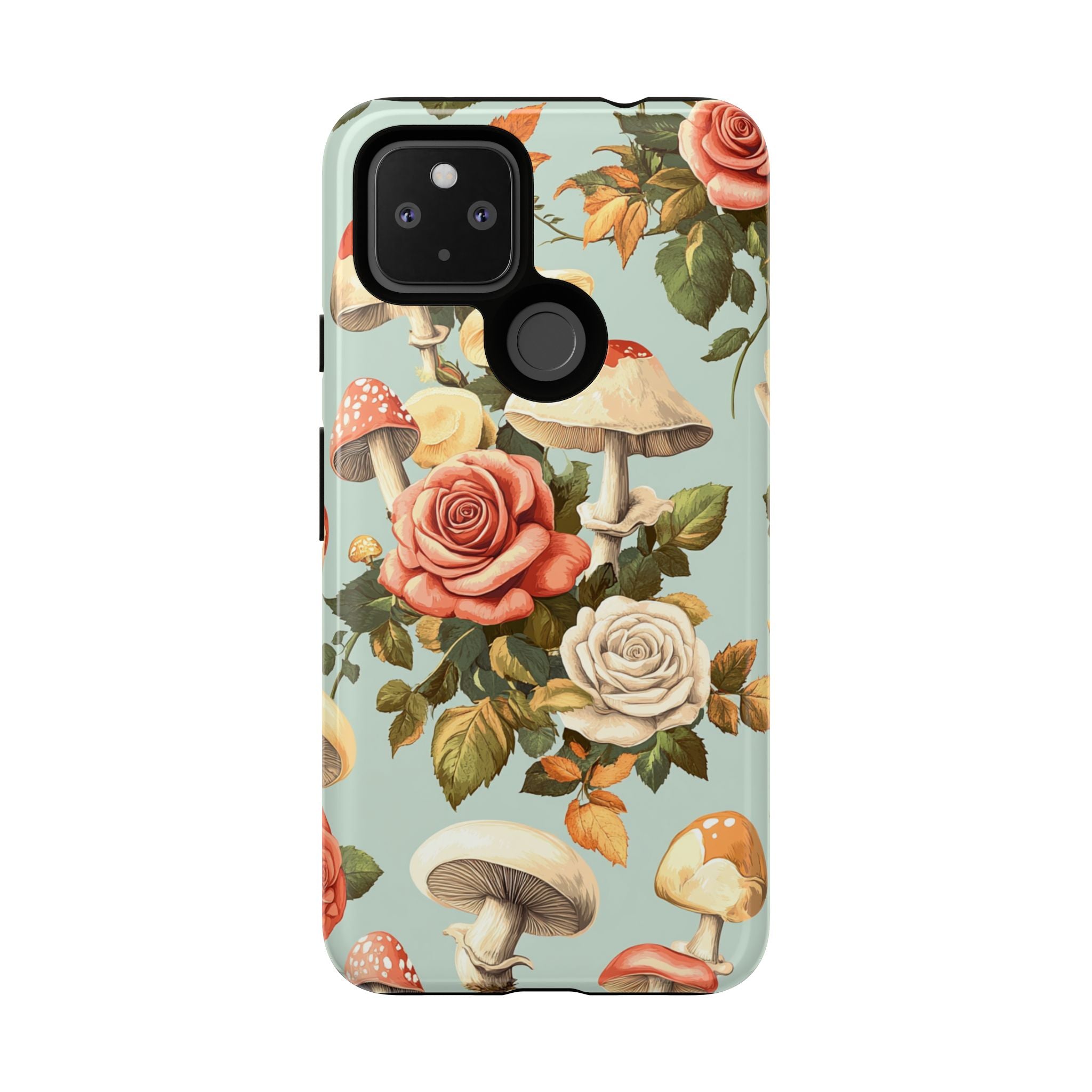 Floral Phone Case - Tough Cases with Mushroom and Rose