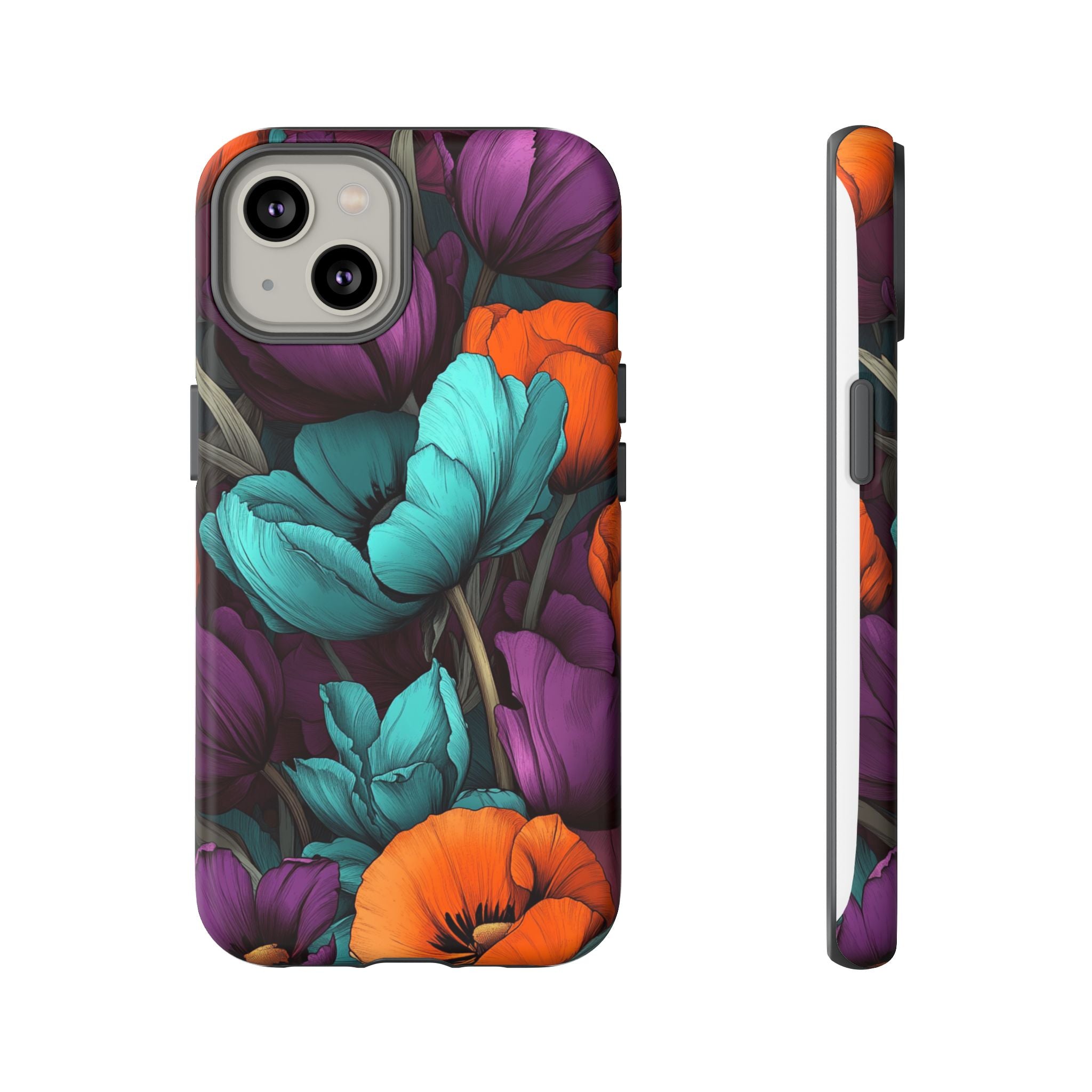 Floral Phone Case - Vibrant Flower Tough Case