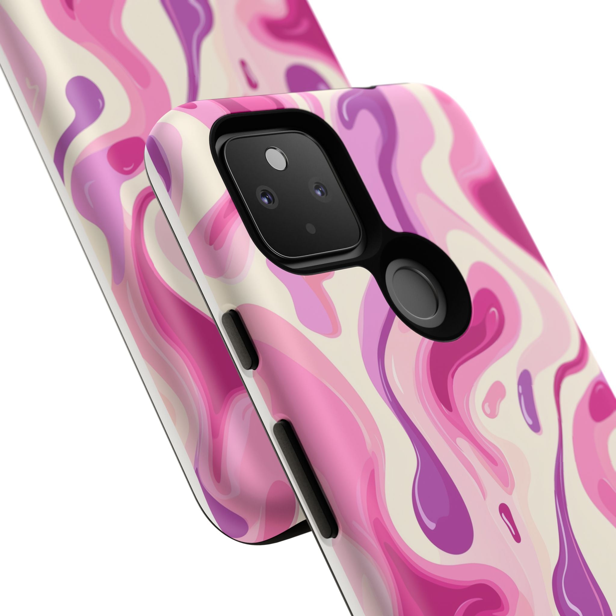 Colorful Phone Case with Abstract Pink Design
