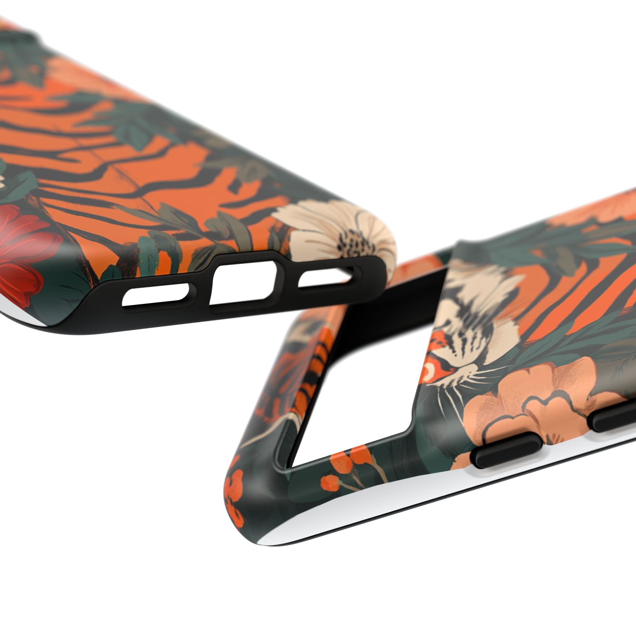 Tough Cases: Floral Tiger Phone Case