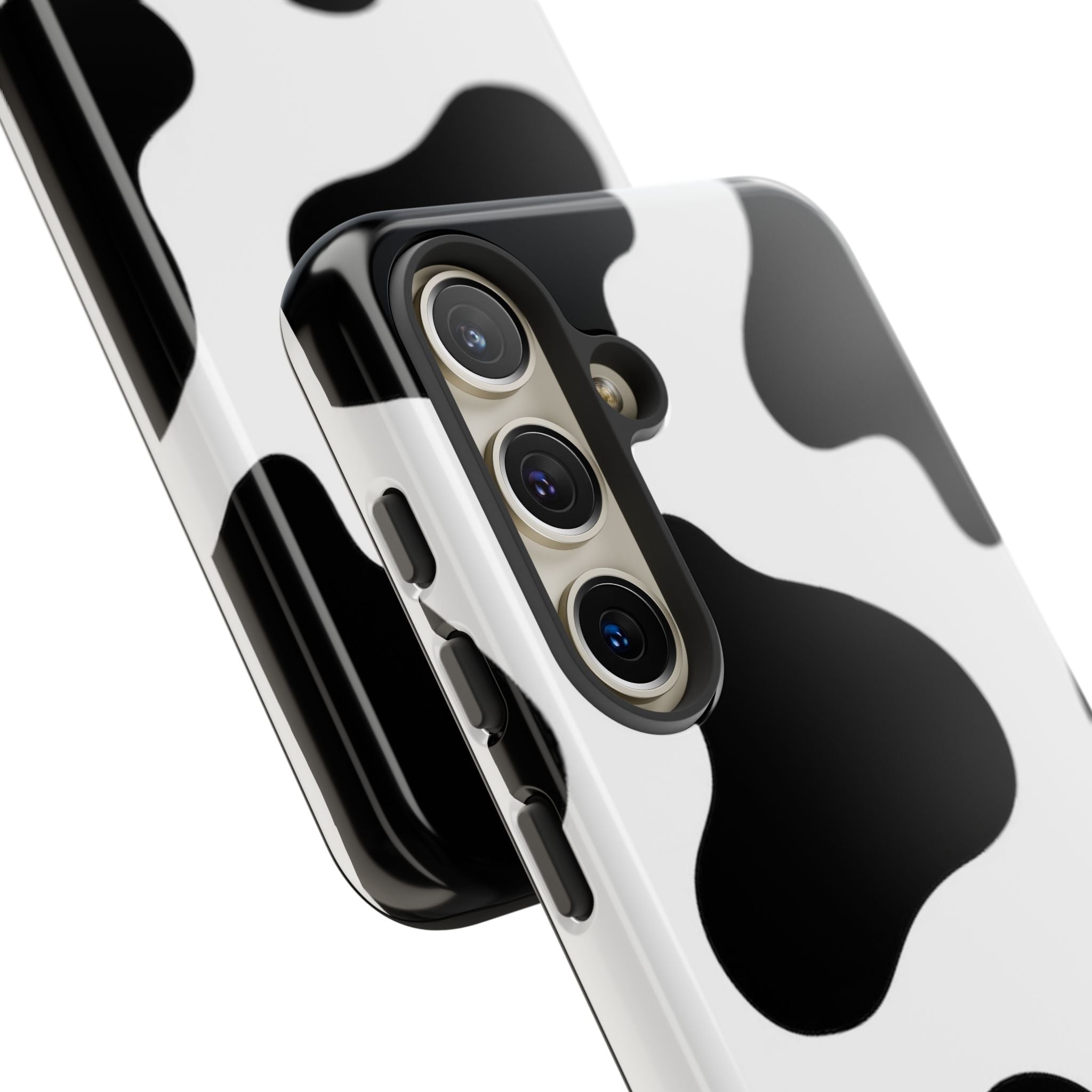 Black and White Cow Print Phone Case, Cute Tough Cases, Animal Print Case, Stylish Smartphone Accessories, Cow Lover Gift