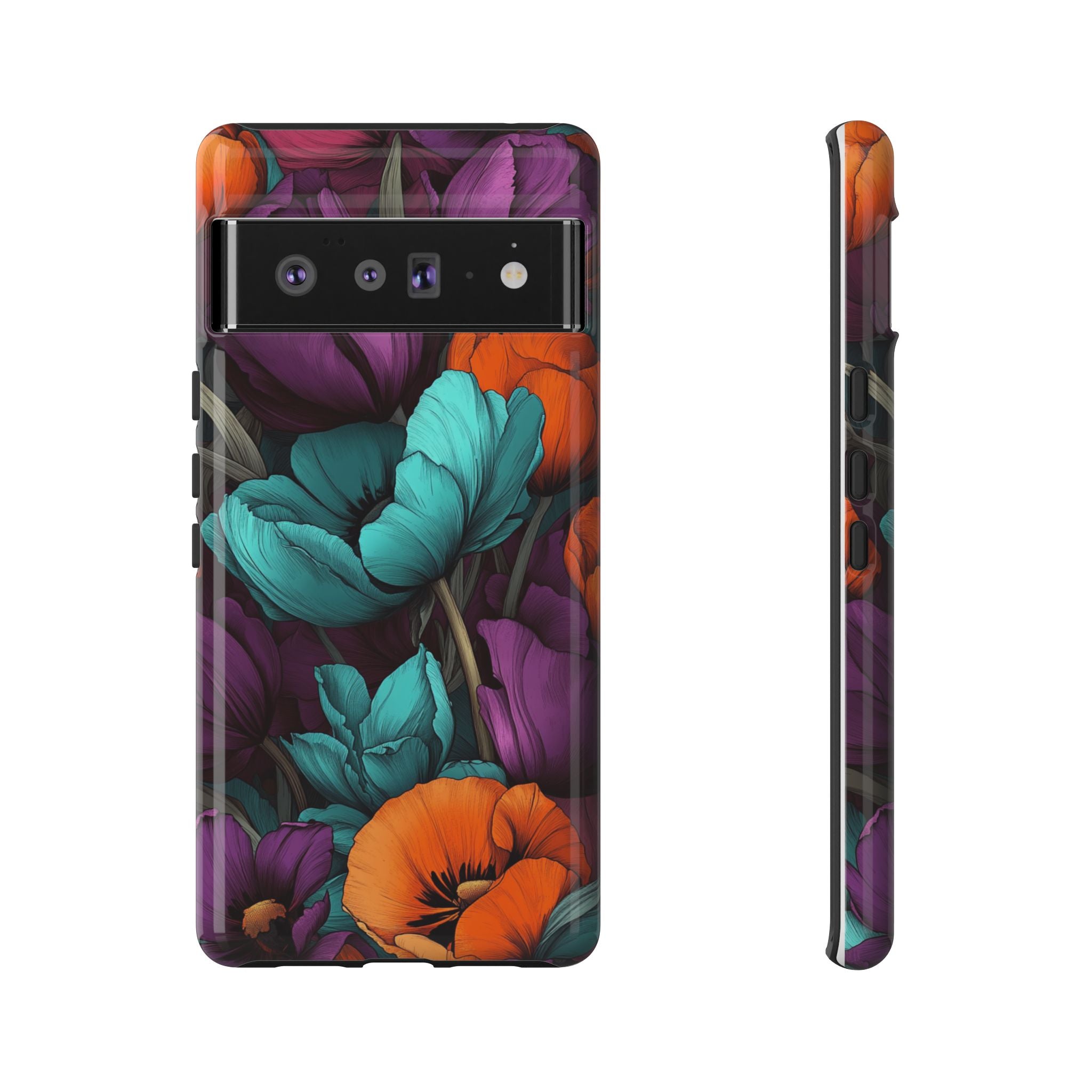 Floral Phone Case - Vibrant Flower Tough Case
