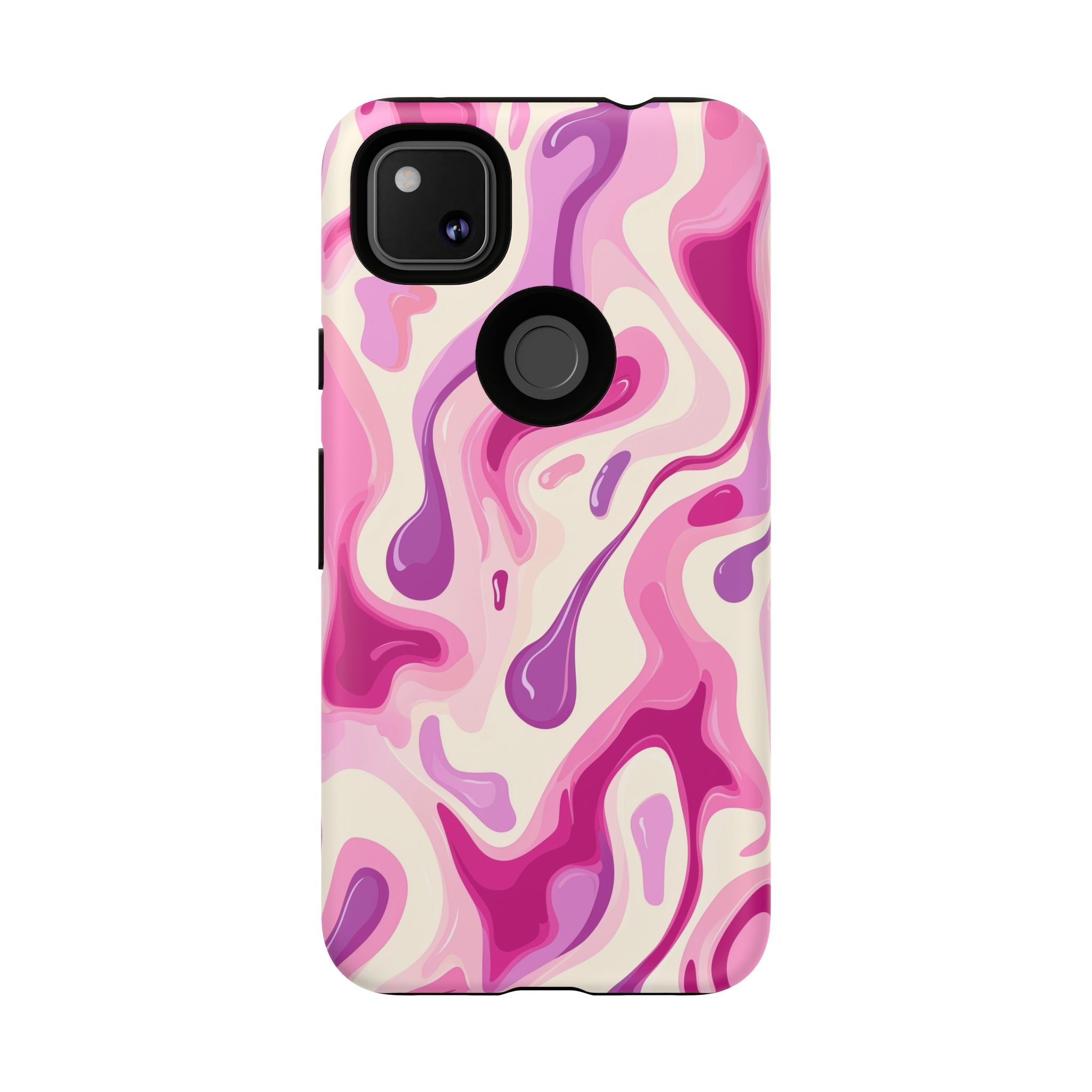 Colorful Phone Case with Abstract Pink Design