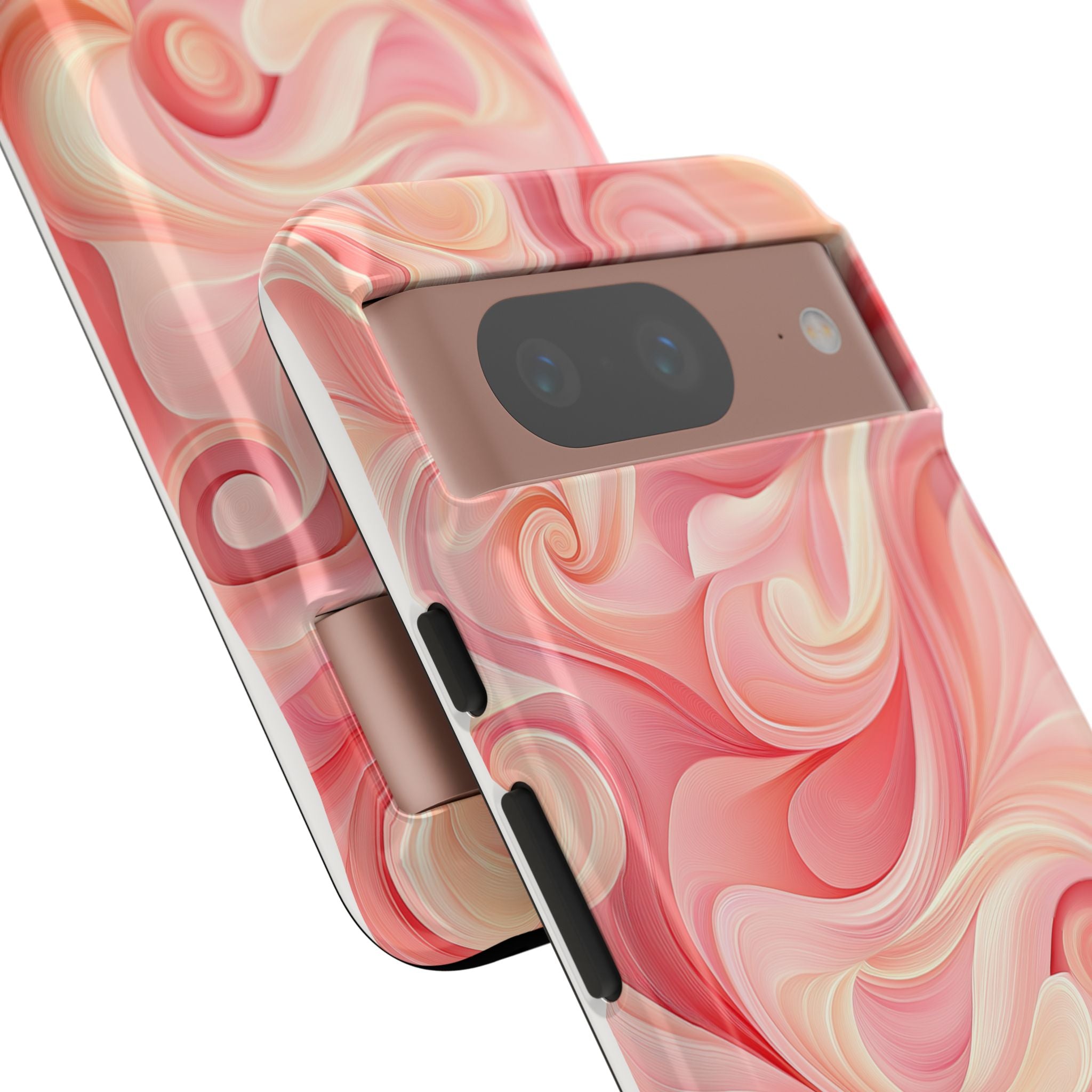 Stylish Phone Case - Tough Cases with Abstract Pink Swirls