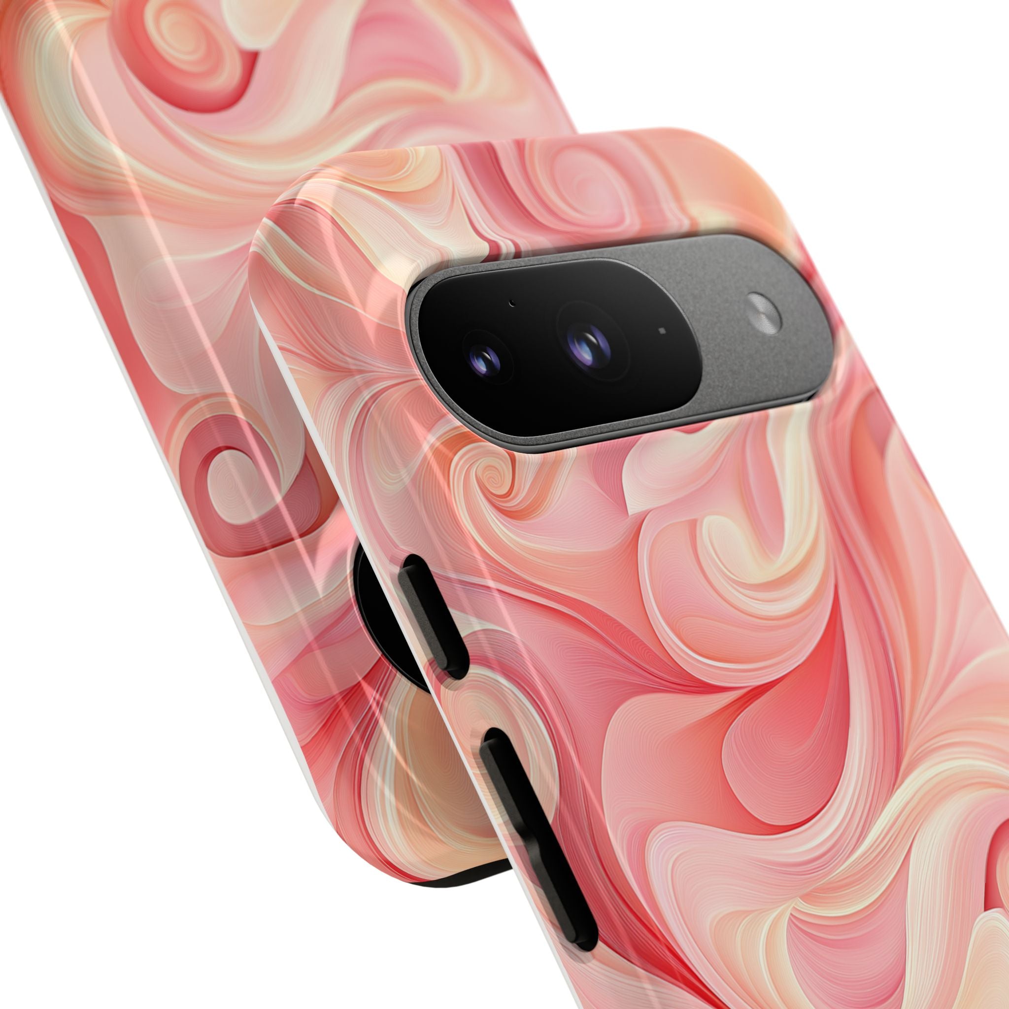 Stylish Phone Case - Tough Cases with Abstract Pink Swirls