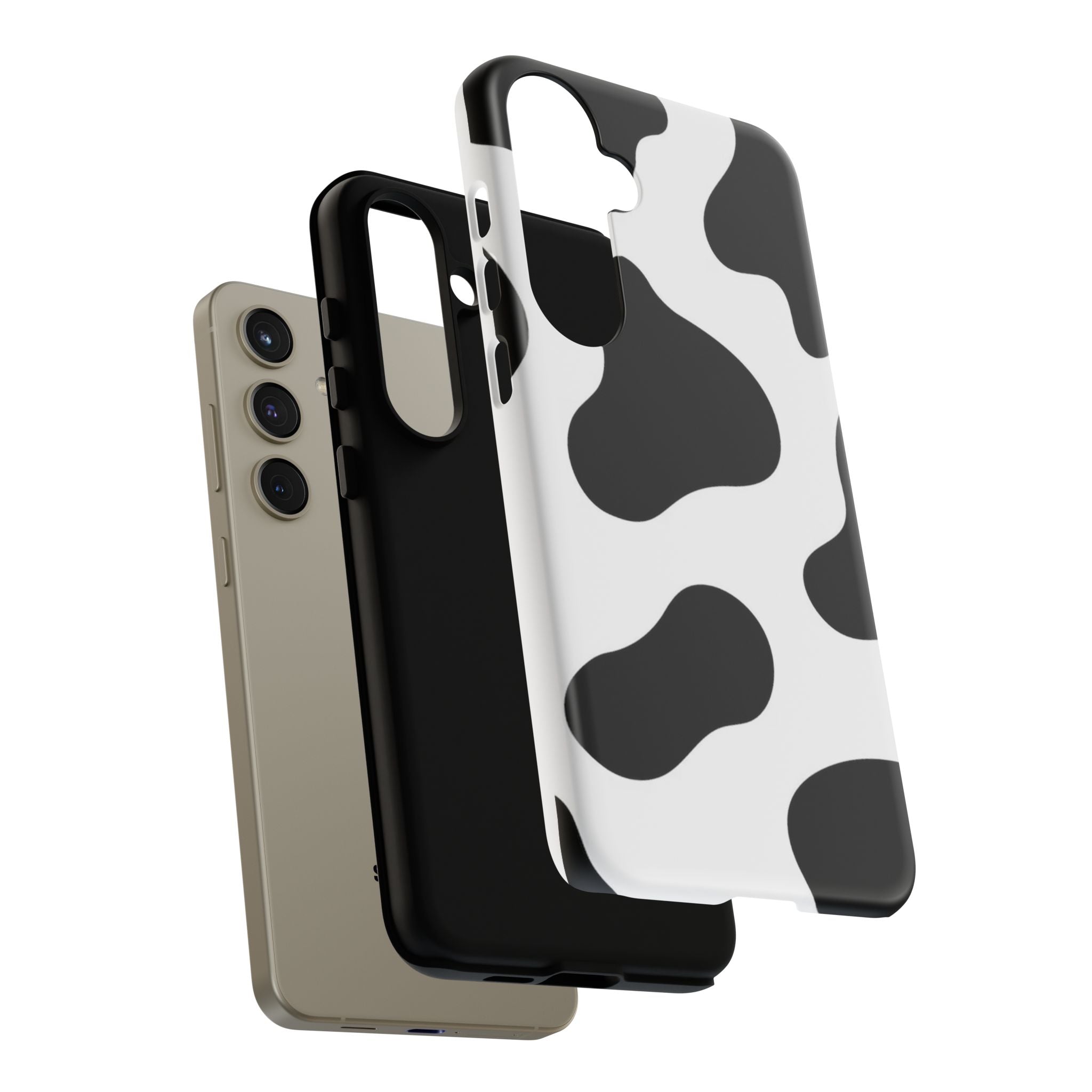 Black and White Cow Print Phone Case, Cute Tough Cases, Animal Print Case, Stylish Smartphone Accessories, Cow Lover Gift